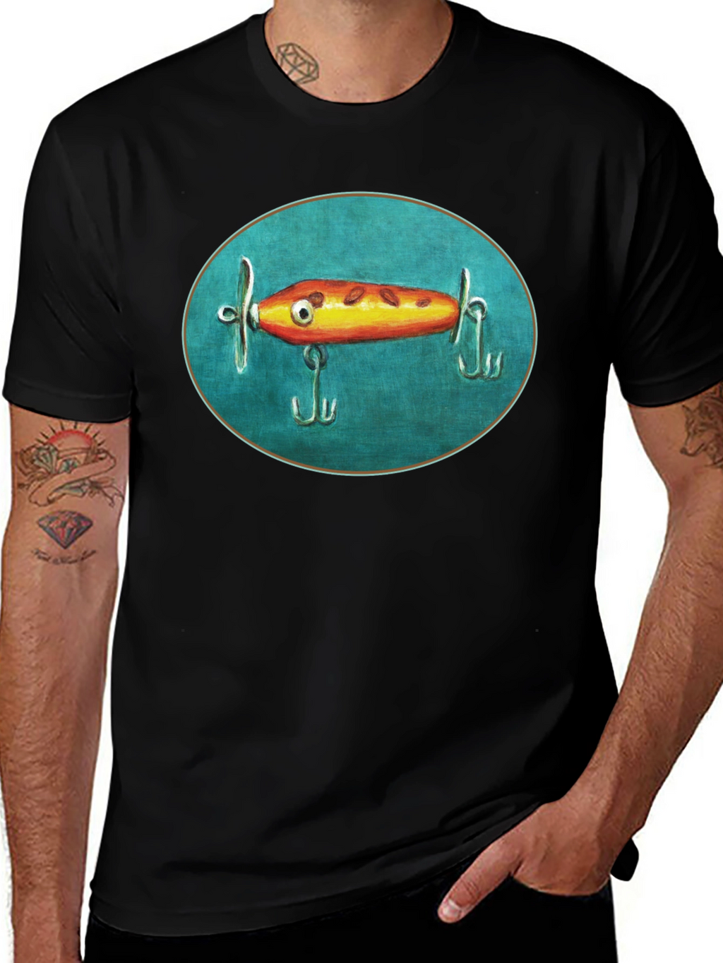 Fishing Lure Graphic Tee - Unique Anglers Style!