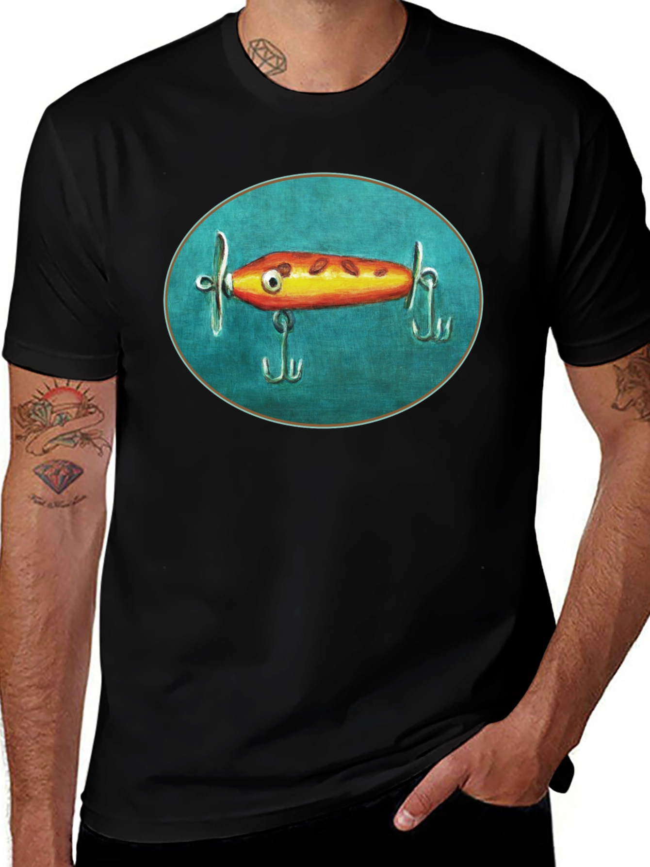 Fishing Lure Graphic Tee - Unique Anglers Style!