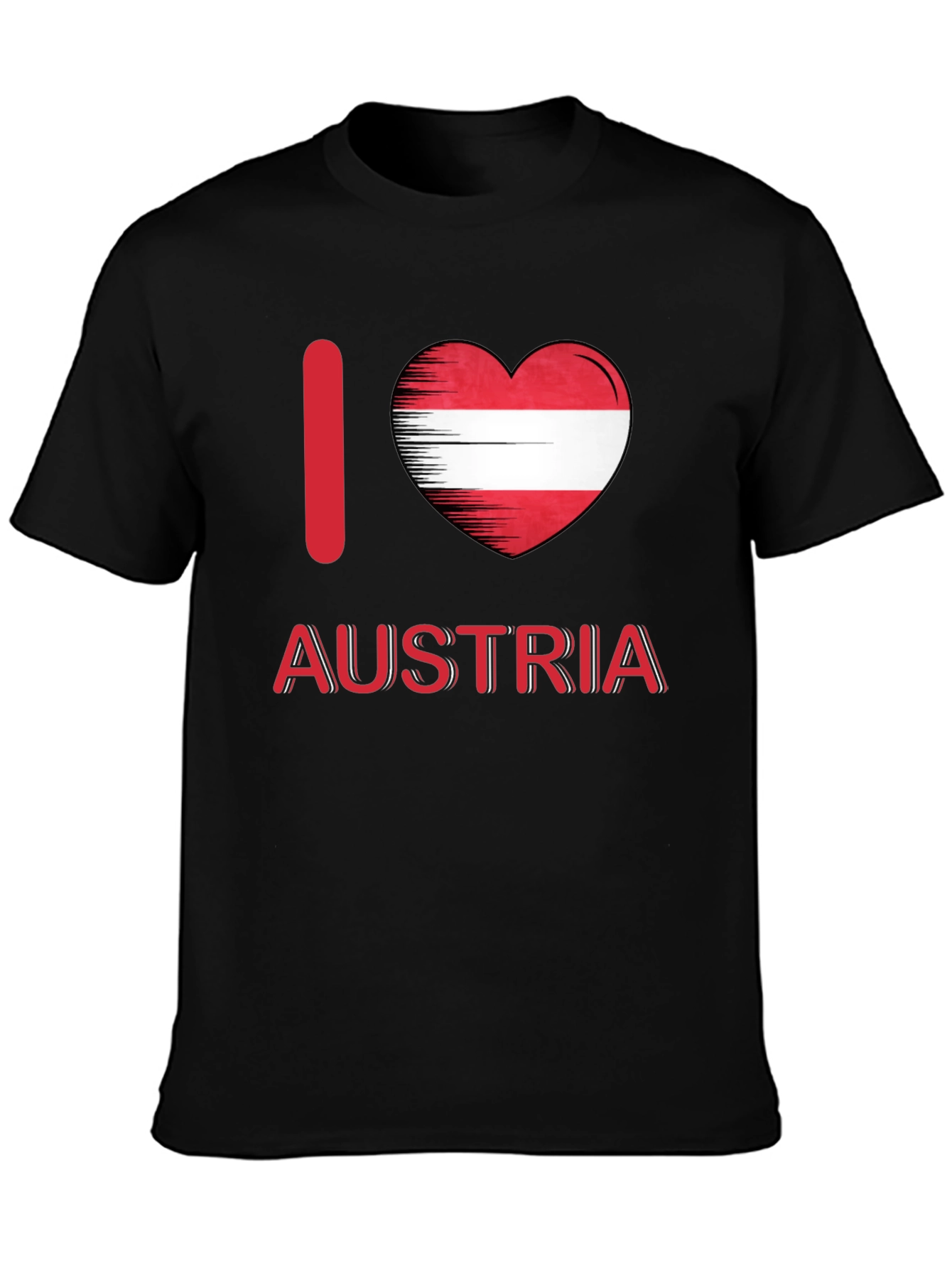 I Love Austria T-Shirt Austrian Flag Heart