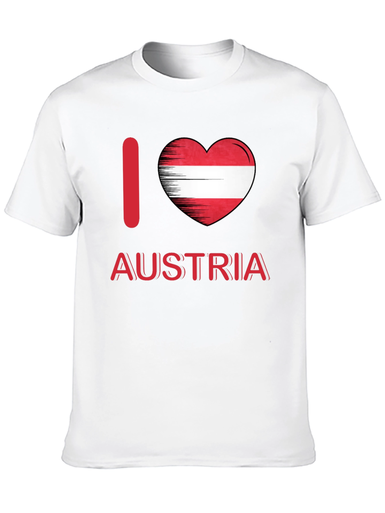 I Love Austria T-Shirt Austrian Flag Heart