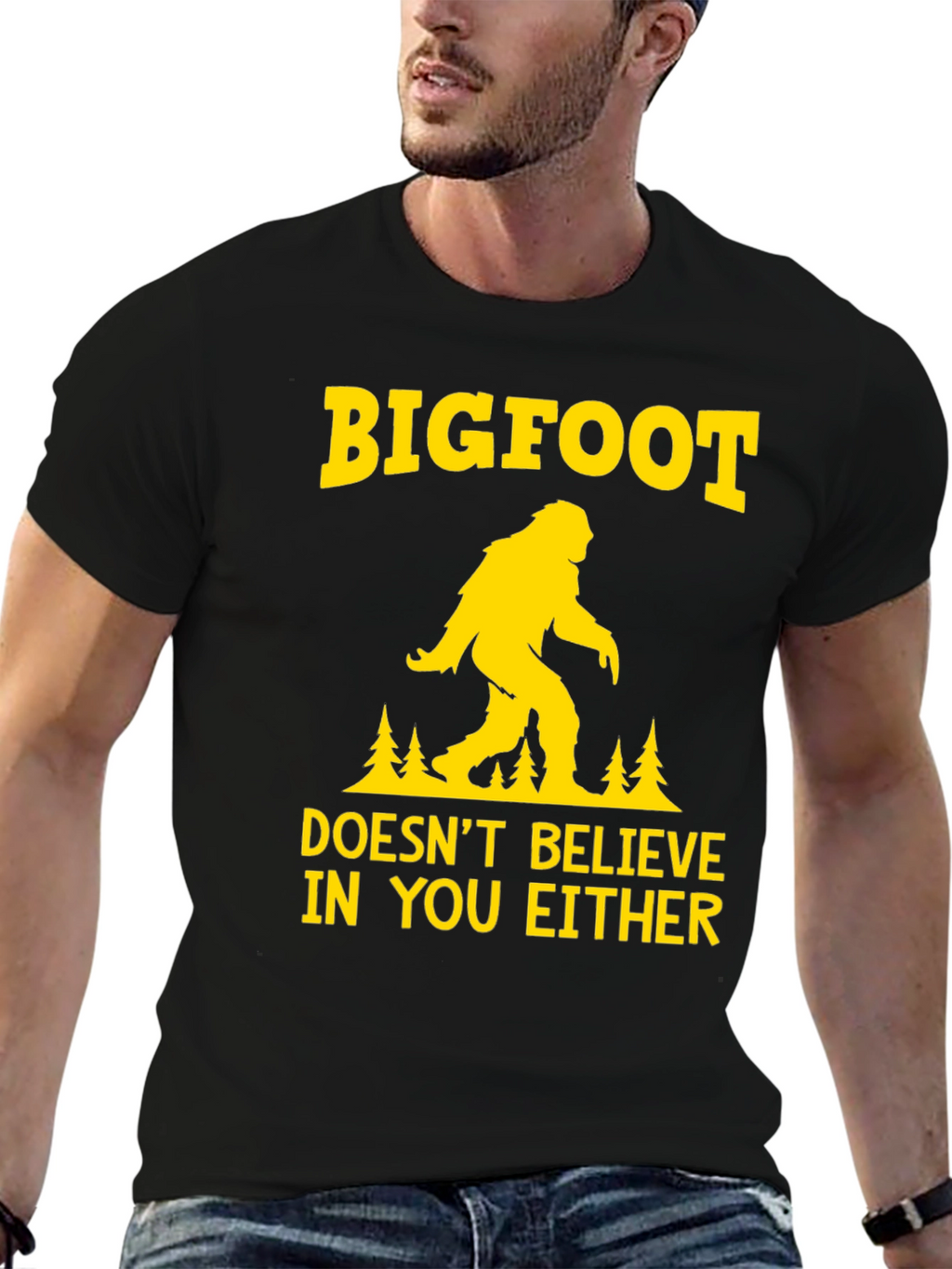 Bigfoot Doesnt Believe T-Shirt