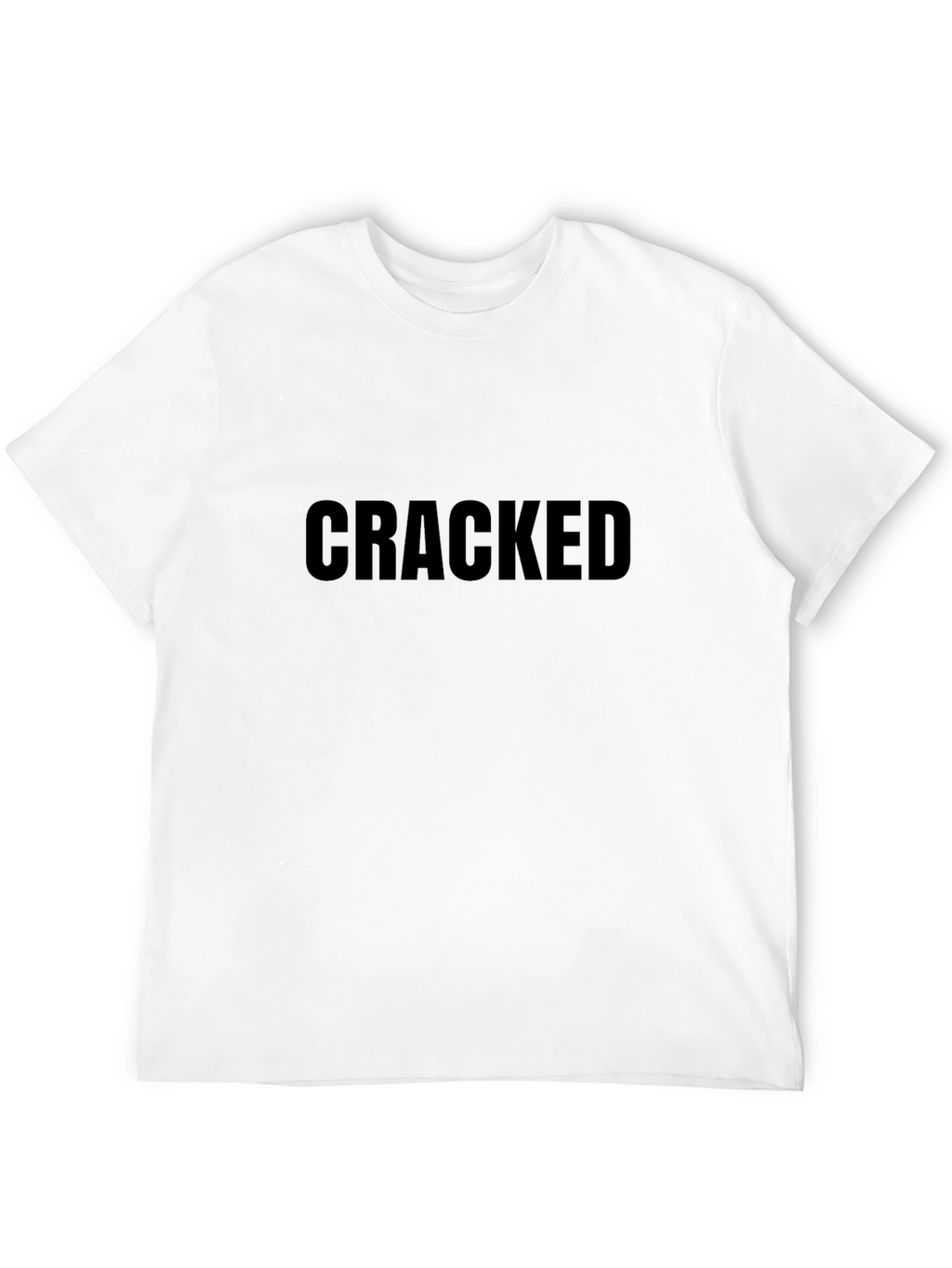 Cracked Graphic Print Black T-Shirt