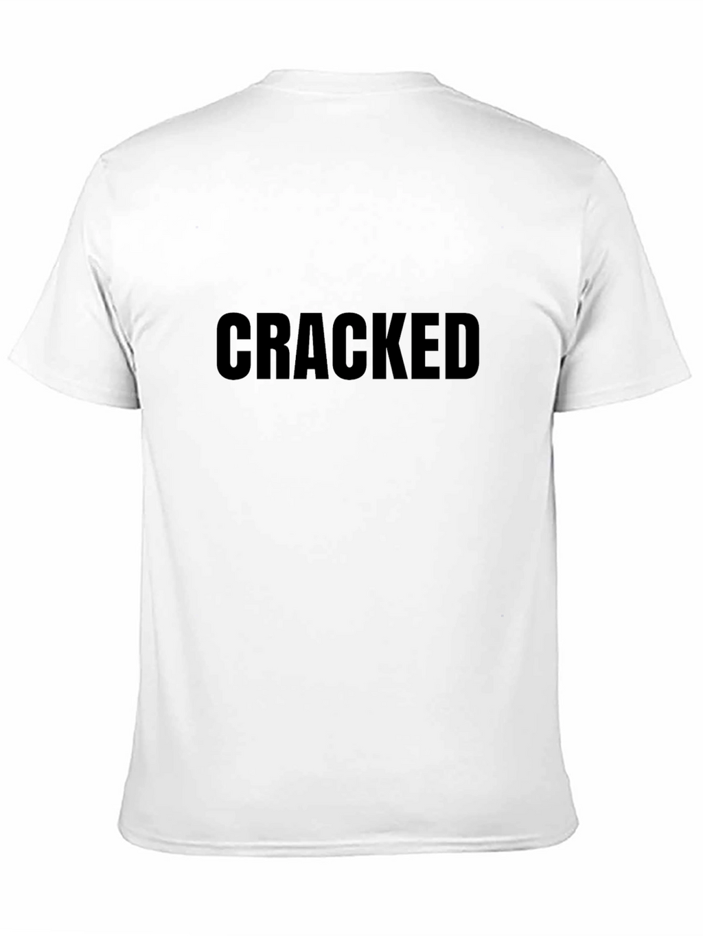 Cracked Graphic Print Black T-Shirt