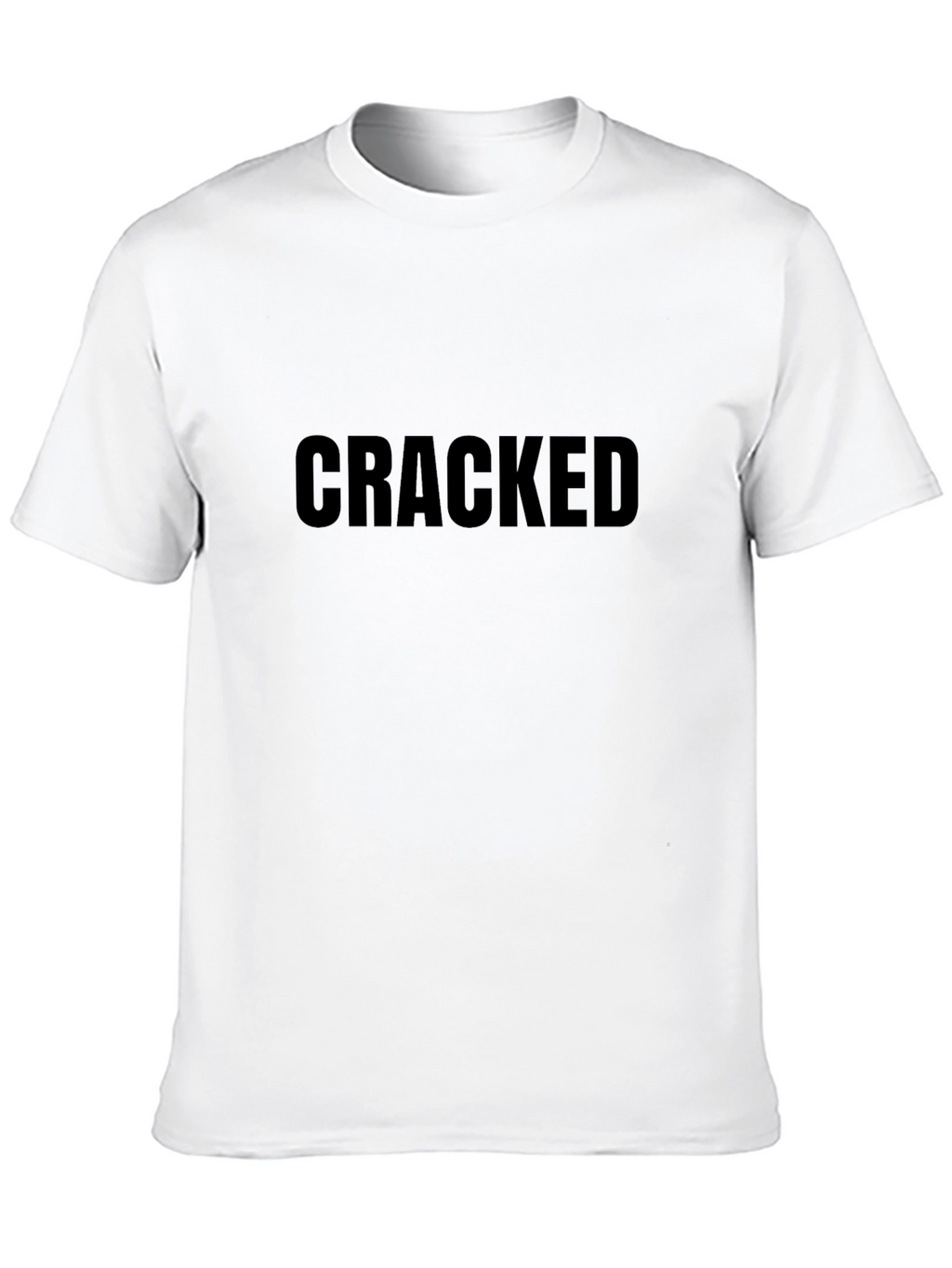 Cracked Graphic Print Black T-Shirt