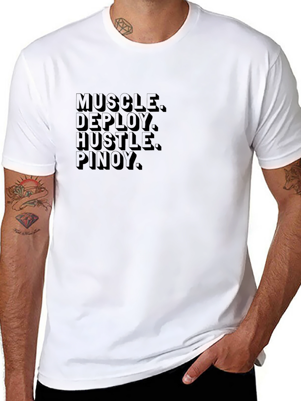 Muscle Deploy Hustle Pinoy Graphic Tee