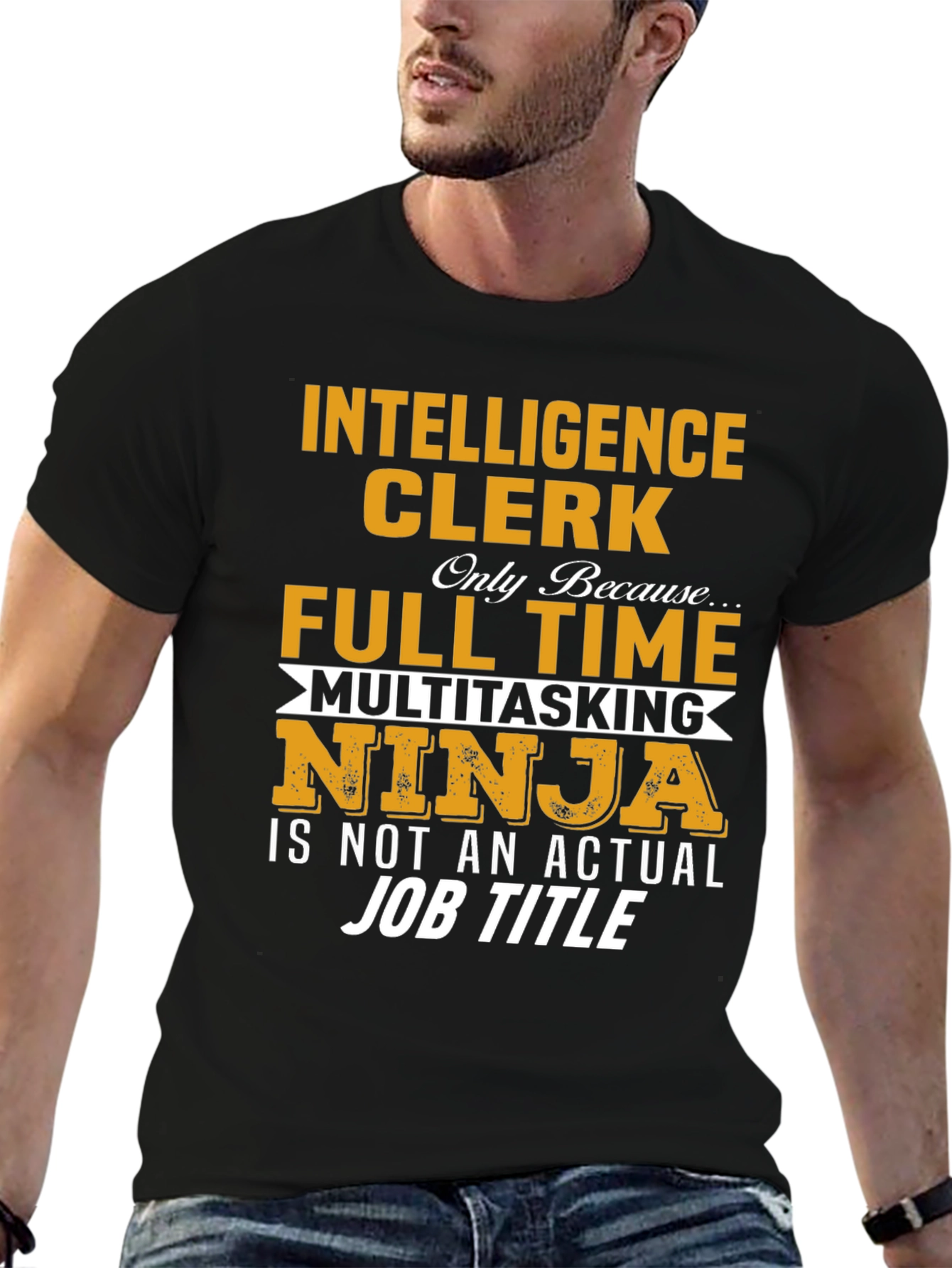 Intelligence Clerk Full-Time Ninja T-Shirt