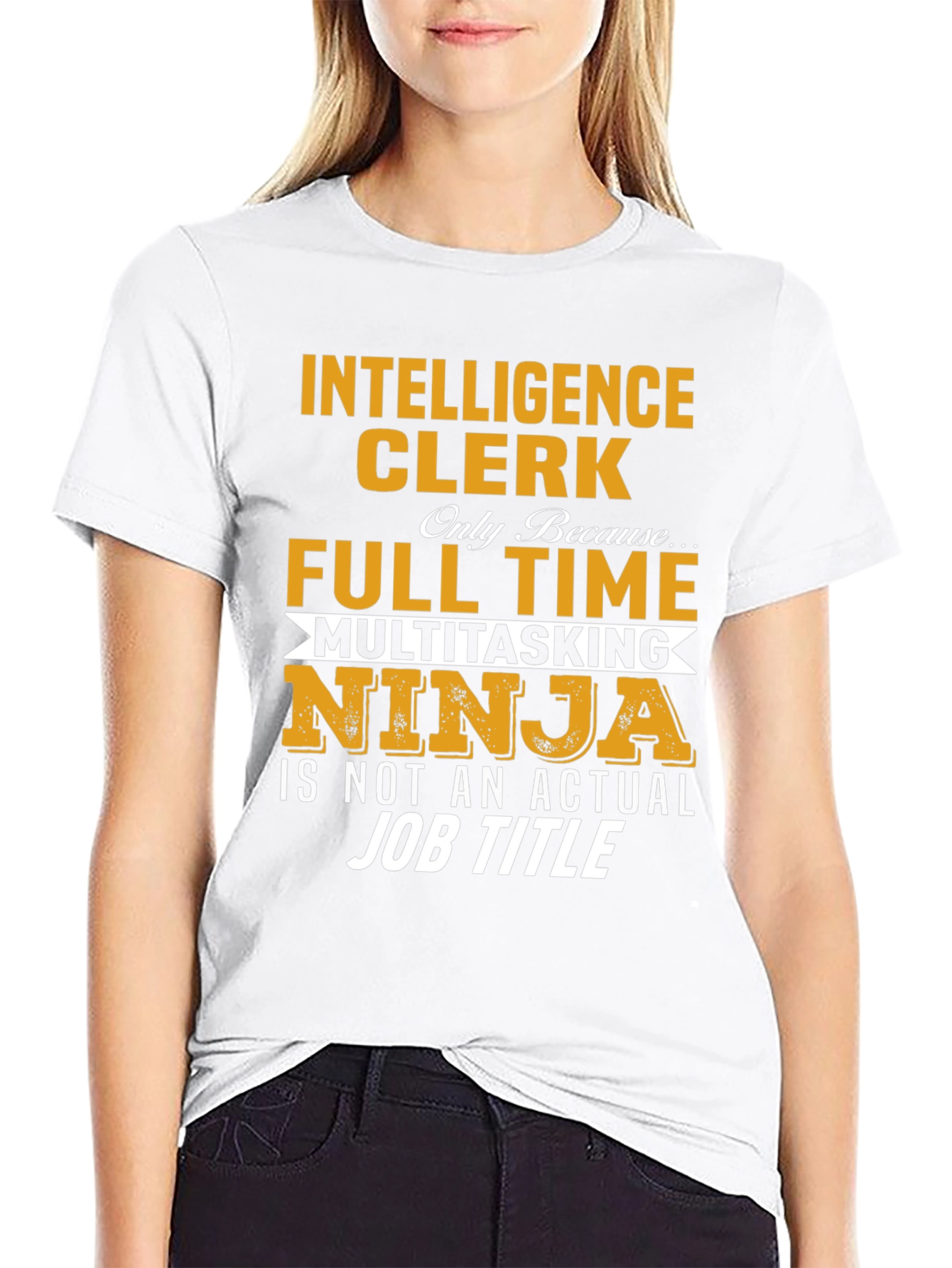 Intelligence Clerk Full-Time Ninja T-Shirt