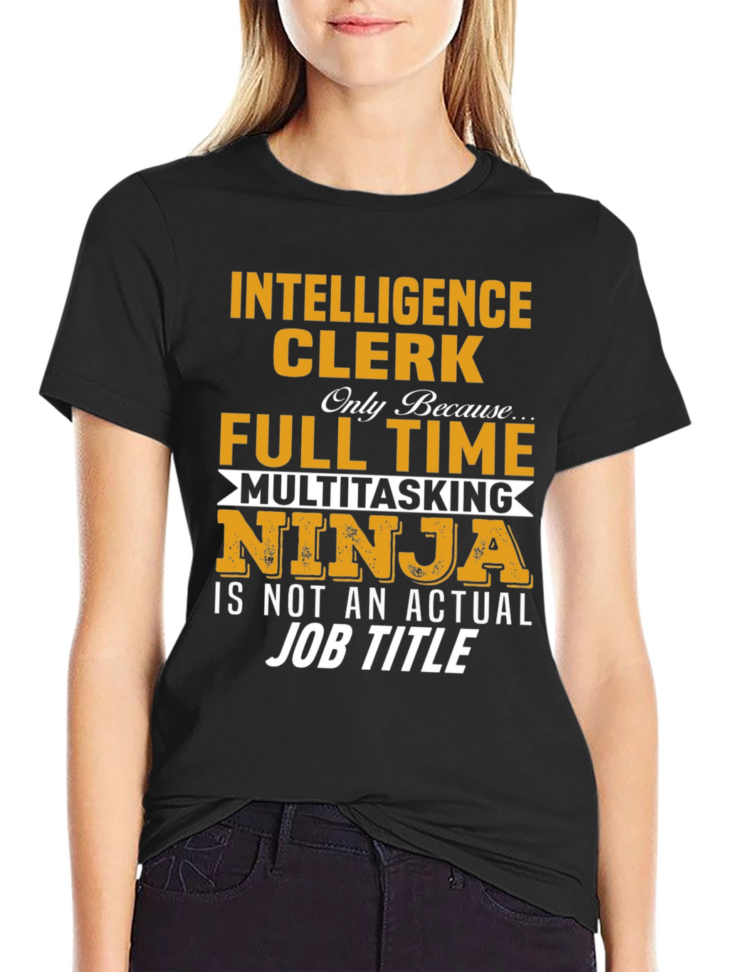 Intelligence Clerk Full-Time Ninja T-Shirt