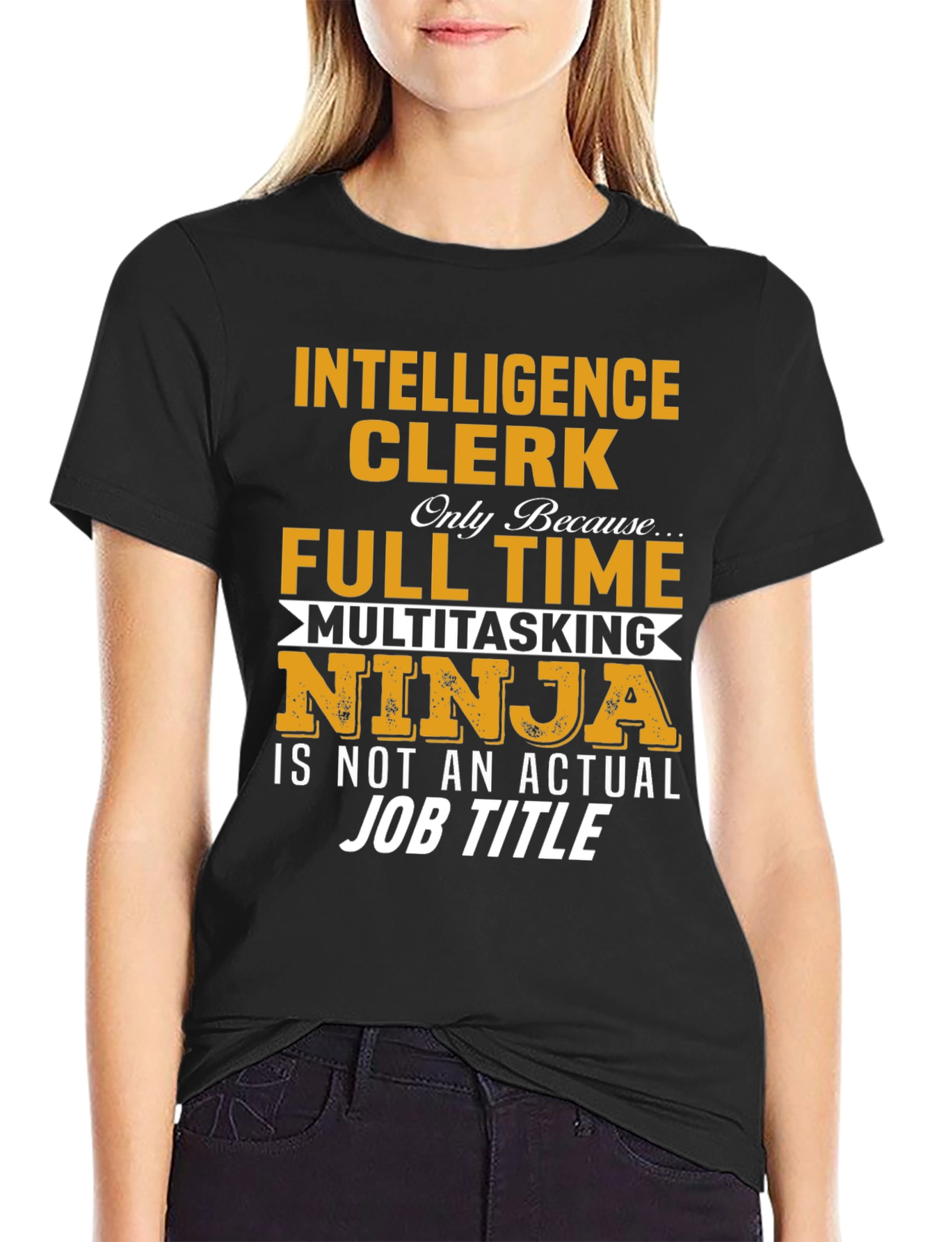 Intelligence Clerk Full-Time Ninja T-Shirt
