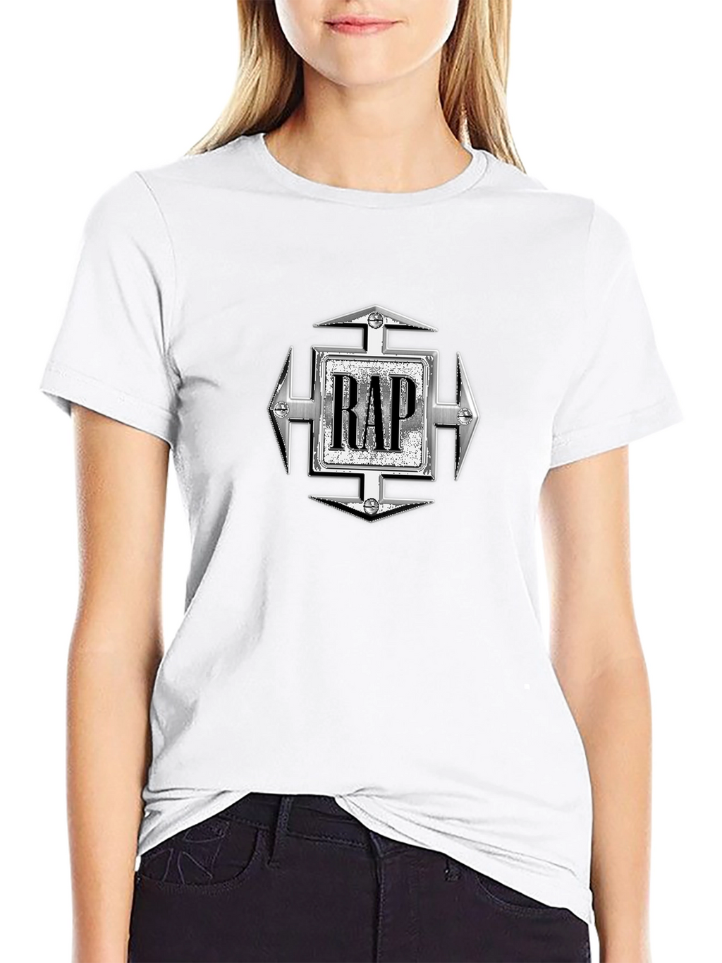 Retro RAP Graphic Black T-Shirt