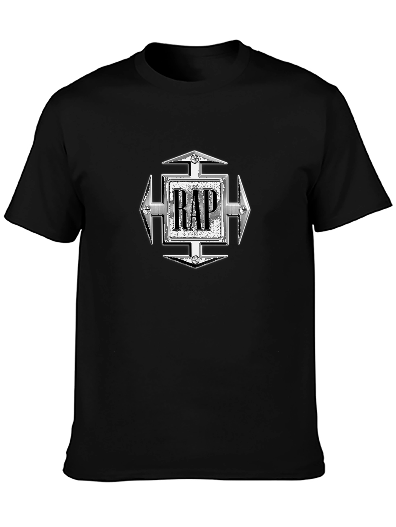 Retro RAP Graphic Black T-Shirt