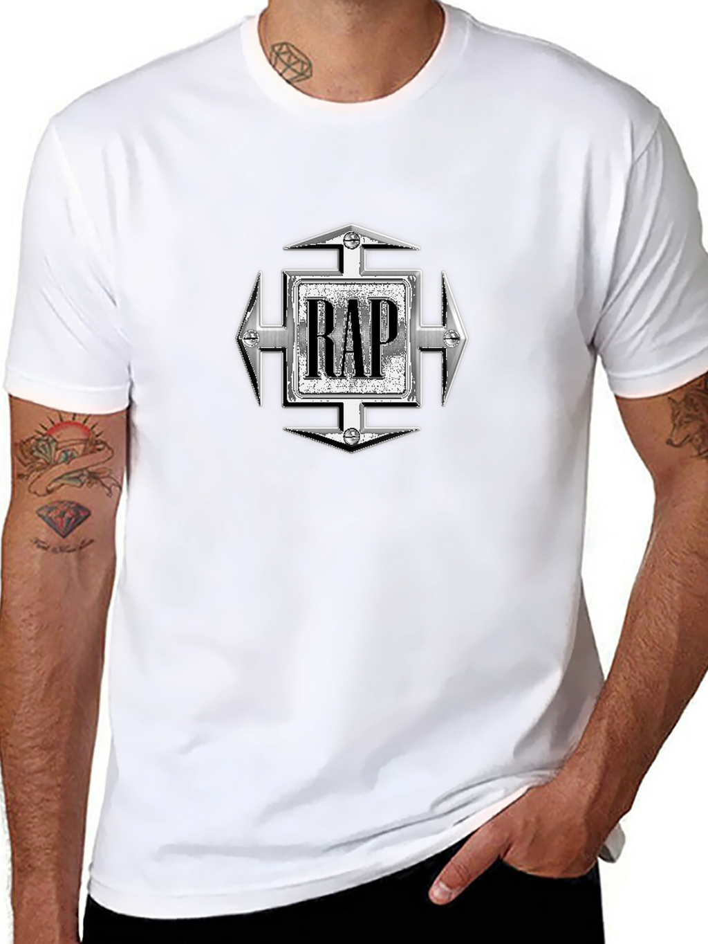 Retro RAP Graphic Black T-Shirt