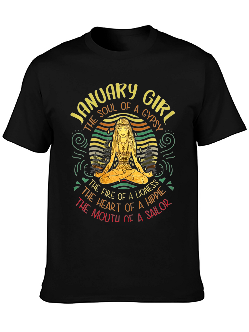 January Girl Gypsy Hippie Sailor T-Shirt