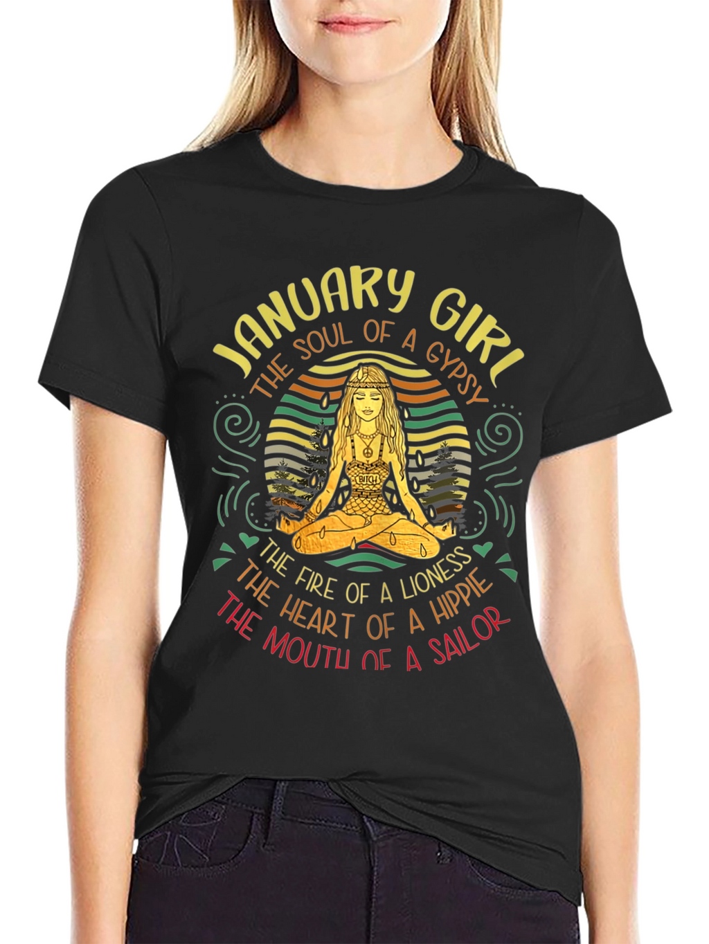 January Girl Gypsy Hippie Sailor T-Shirt