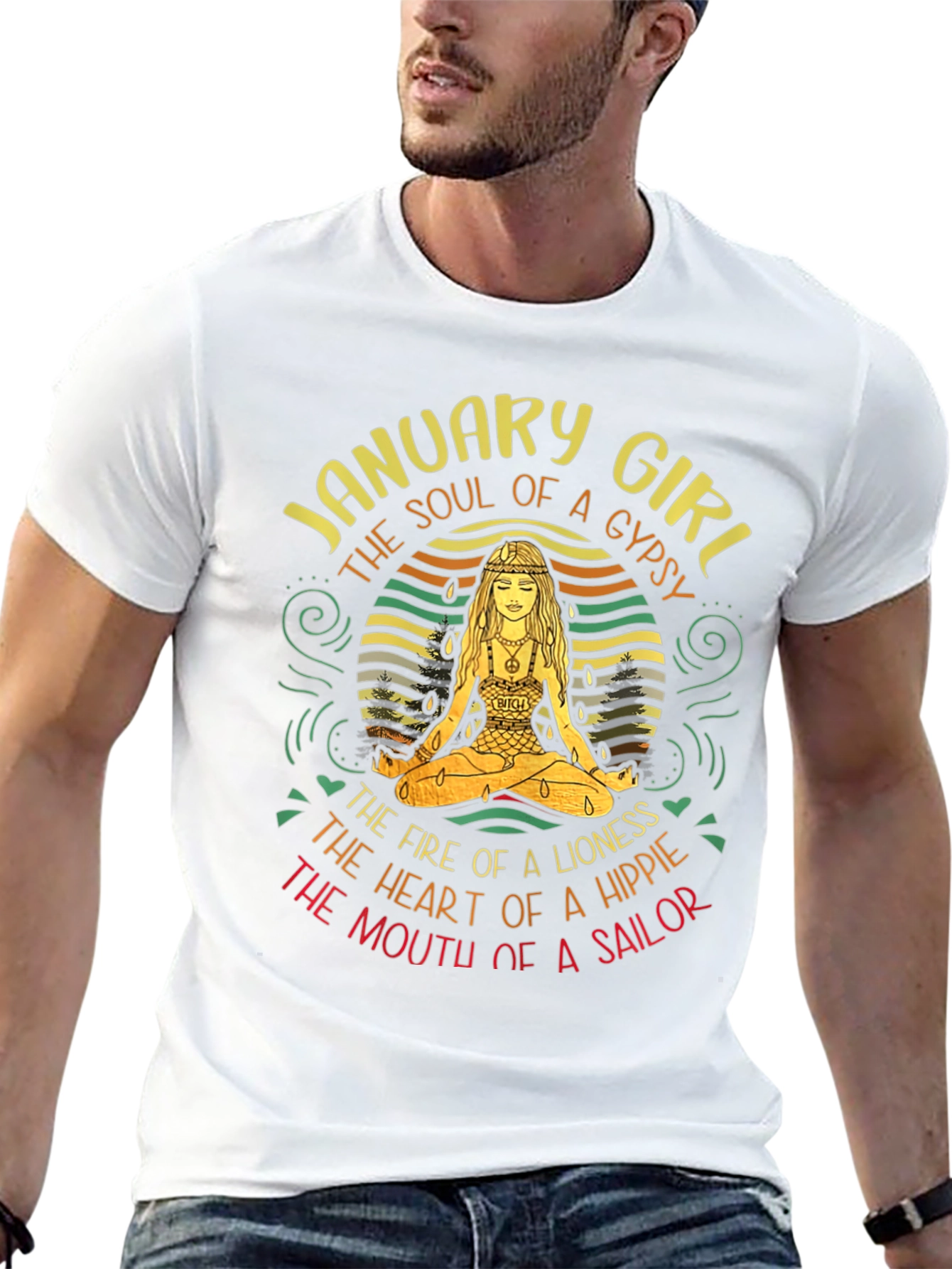 January Girl Gypsy Hippie Sailor T-Shirt