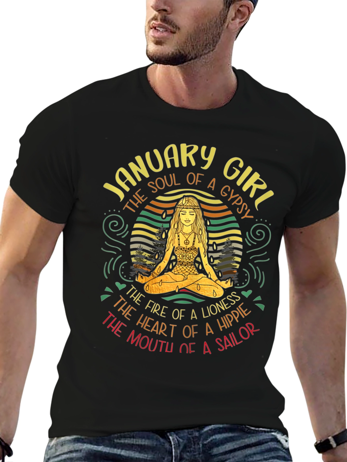 January Girl Gypsy Hippie Sailor T-Shirt