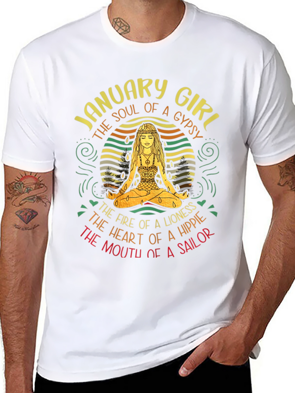 January Girl Gypsy Hippie Sailor T-Shirt