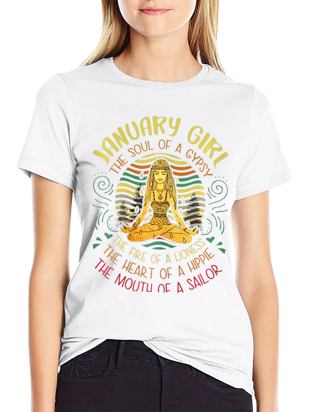 January Girl Gypsy Hippie Sailor T-Shirt