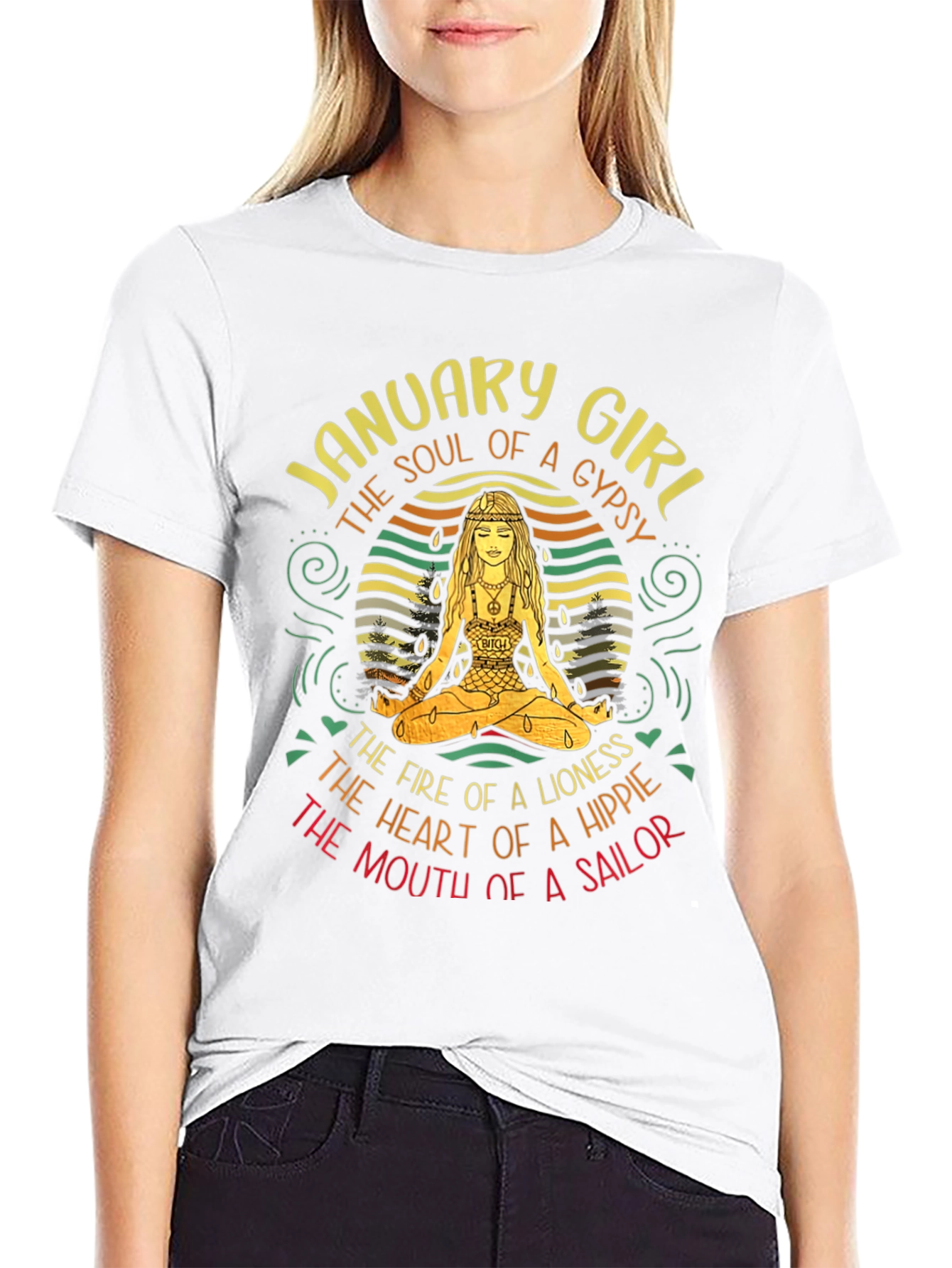 January Girl Gypsy Hippie Sailor T-Shirt