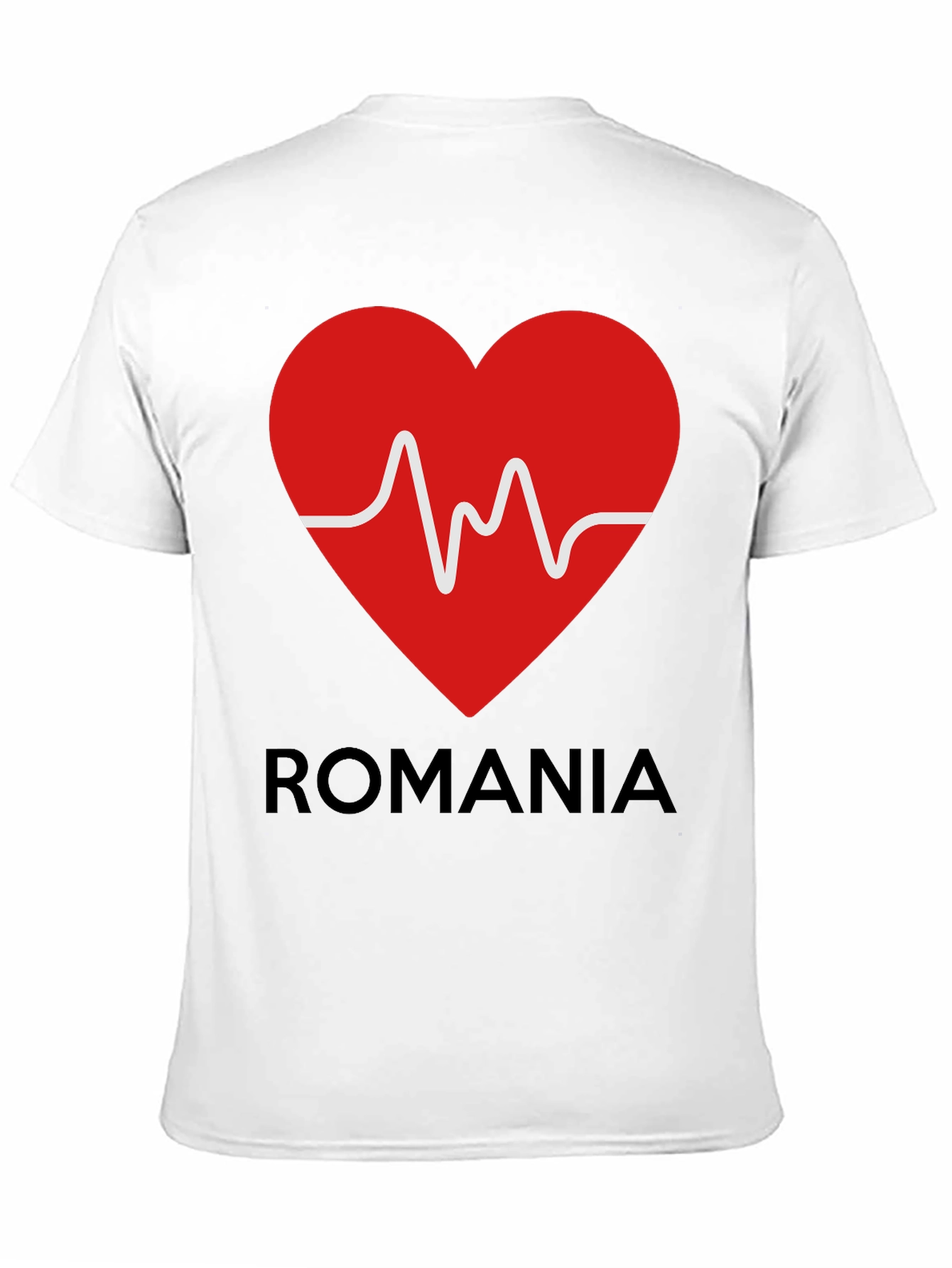 Romania Heartbeat T-Shirt - Show Your Love!