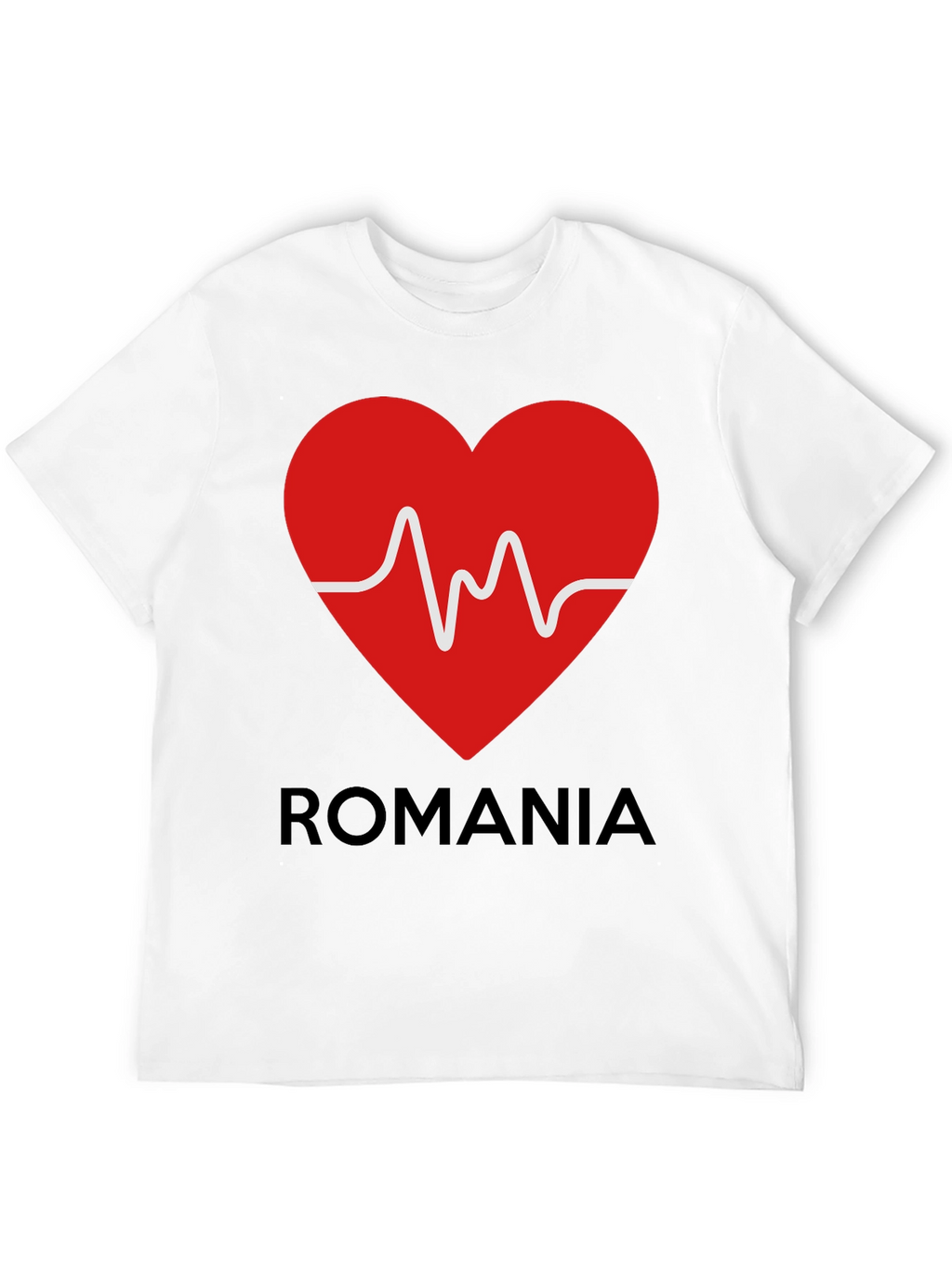 Romania Heartbeat T-Shirt - Show Your Love!