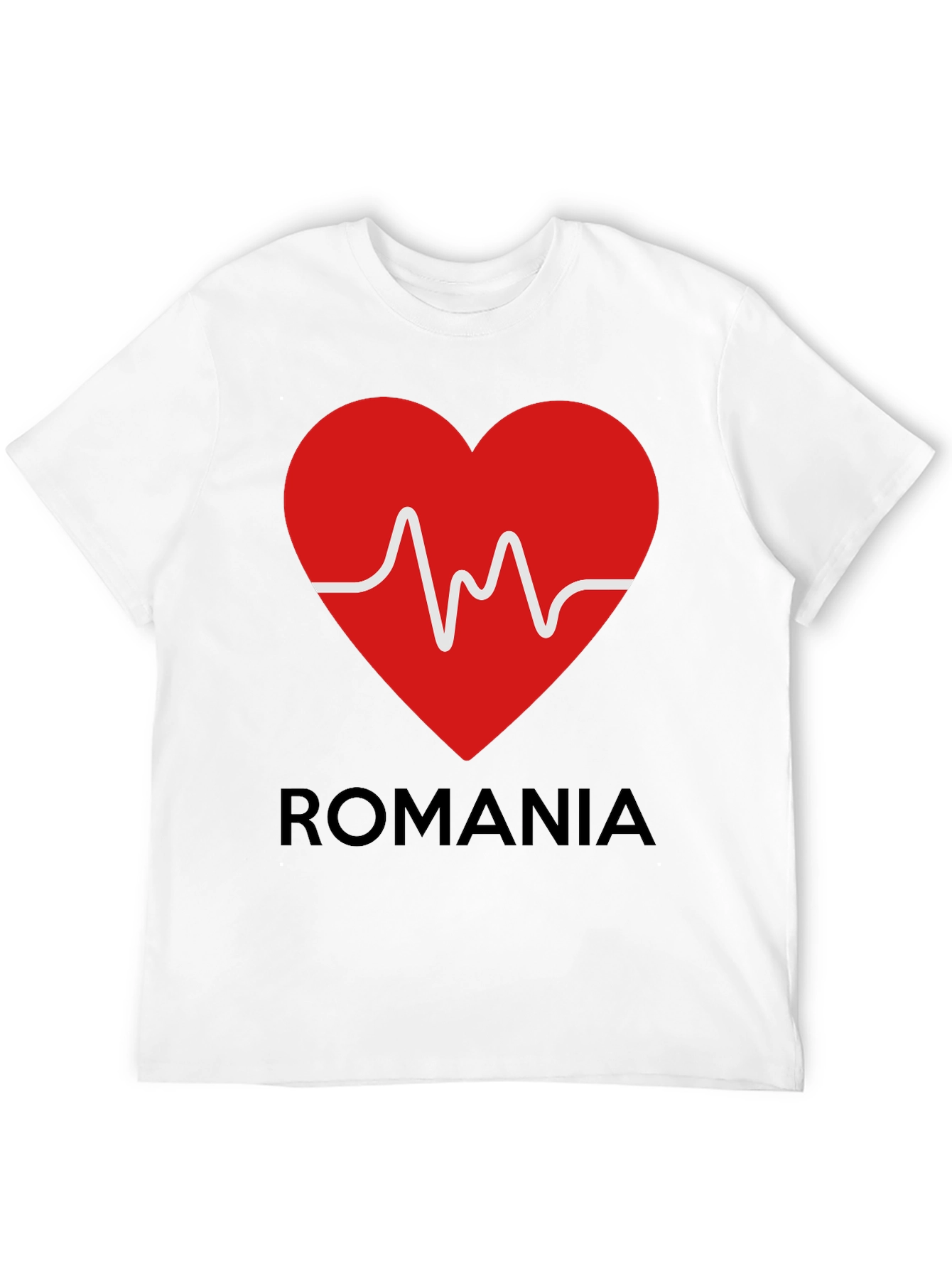 Romania Heartbeat T-Shirt - Show Your Love!