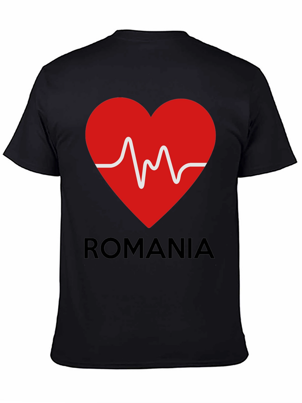 Romania Heartbeat T-Shirt - Show Your Love!