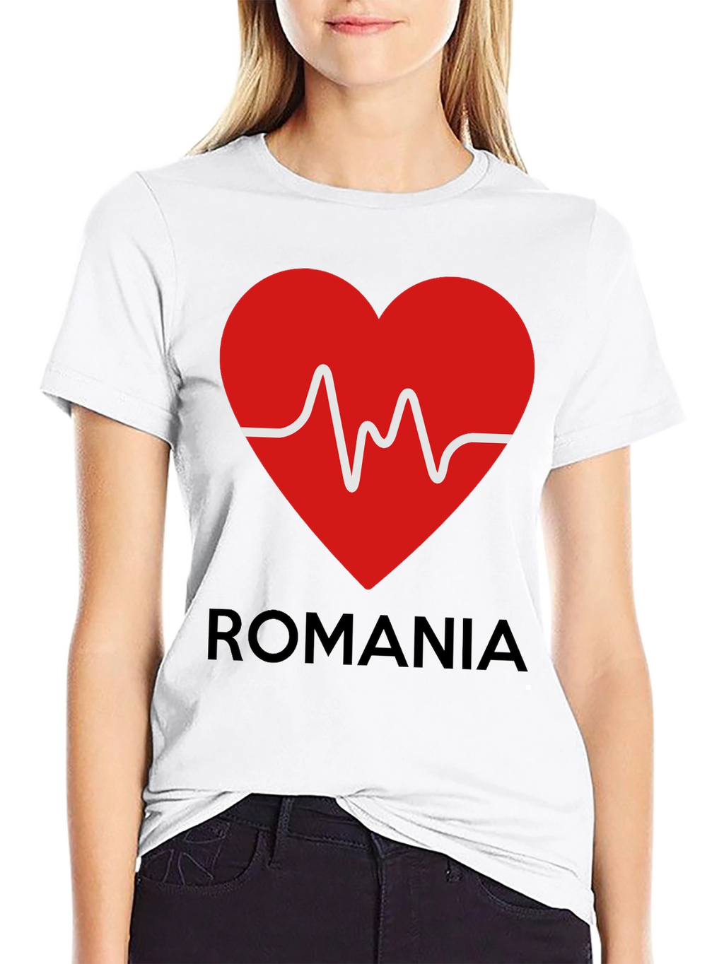 Romania Heartbeat T-Shirt - Show Your Love!