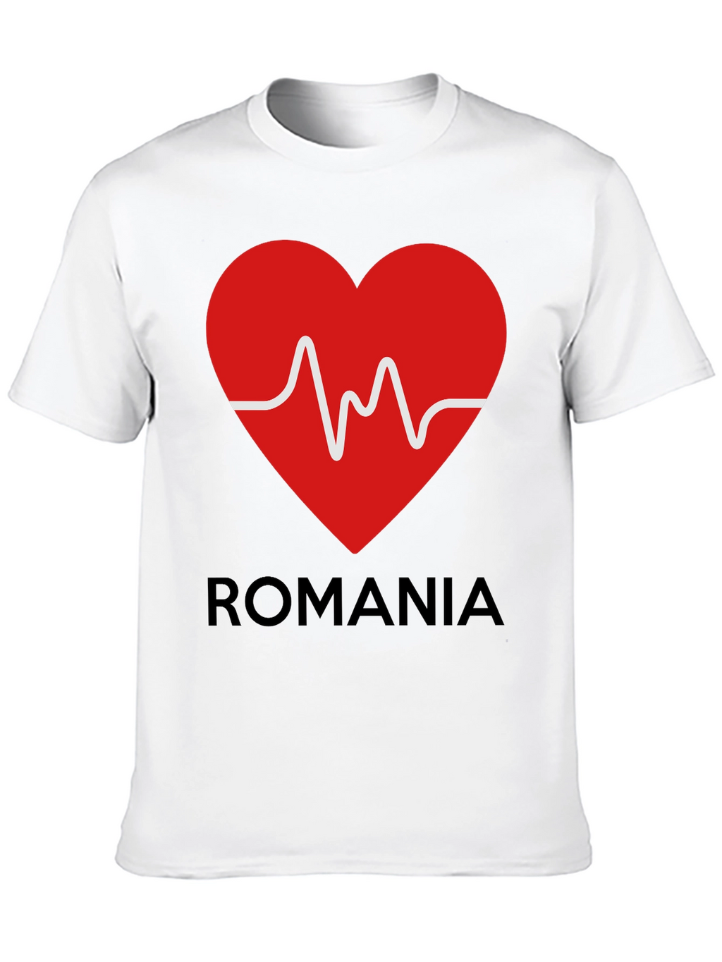 Romania Heartbeat T-Shirt - Show Your Love!