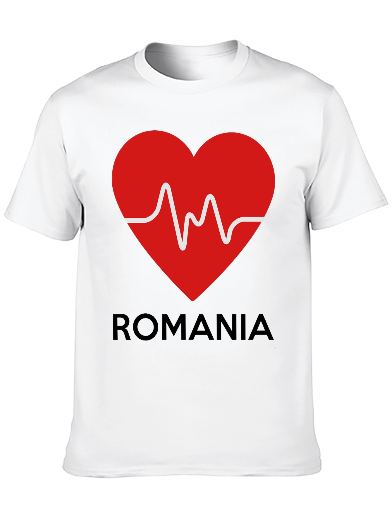 Romania Heartbeat T-Shirt - Show Your Love!
