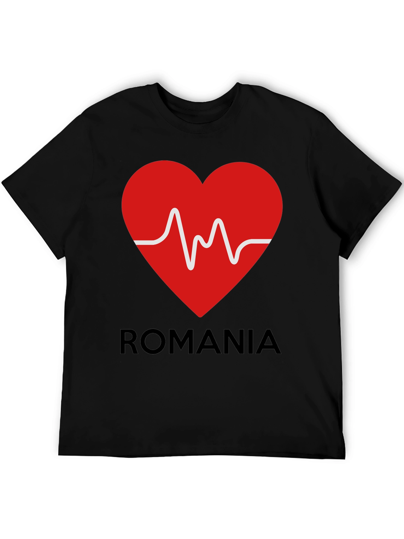 Romania Heartbeat T-Shirt - Show Your Love!