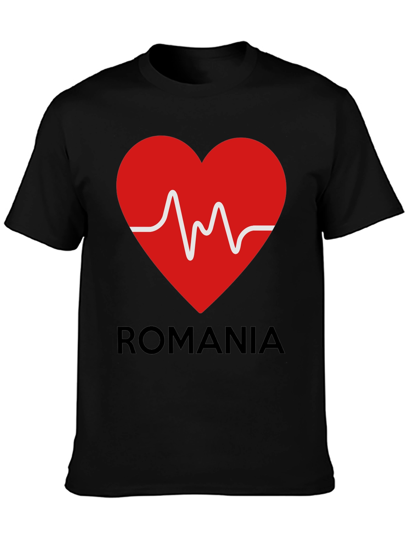 Romania Heartbeat T-Shirt - Show Your Love!