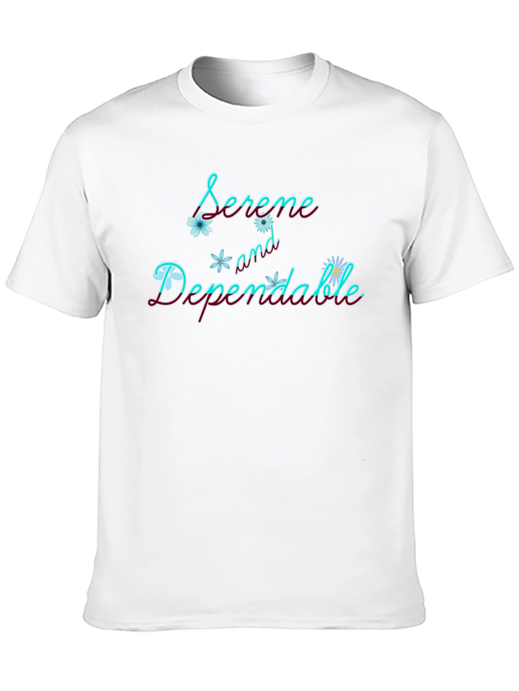 Serene & Dependable Black Graphic Tee