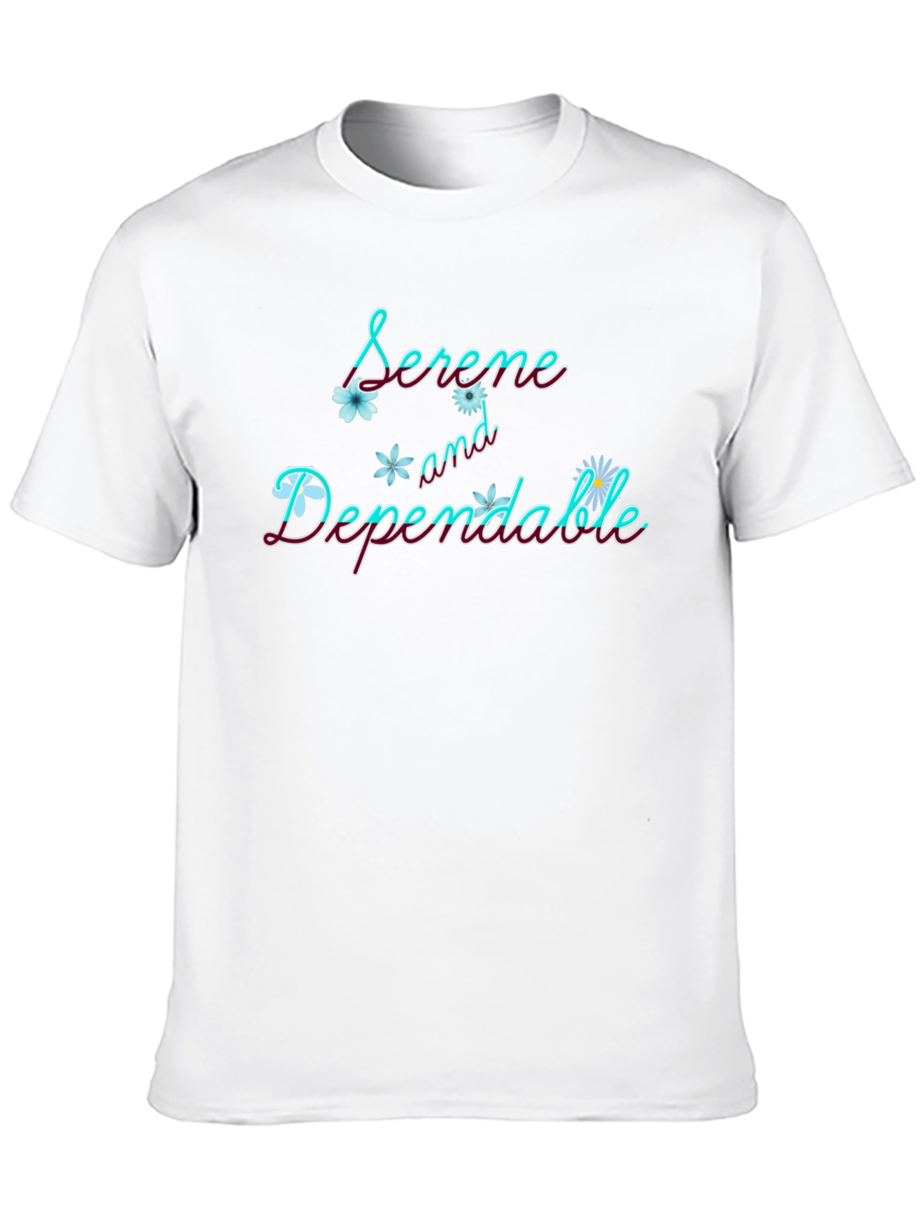 Serene & Dependable Black Graphic Tee