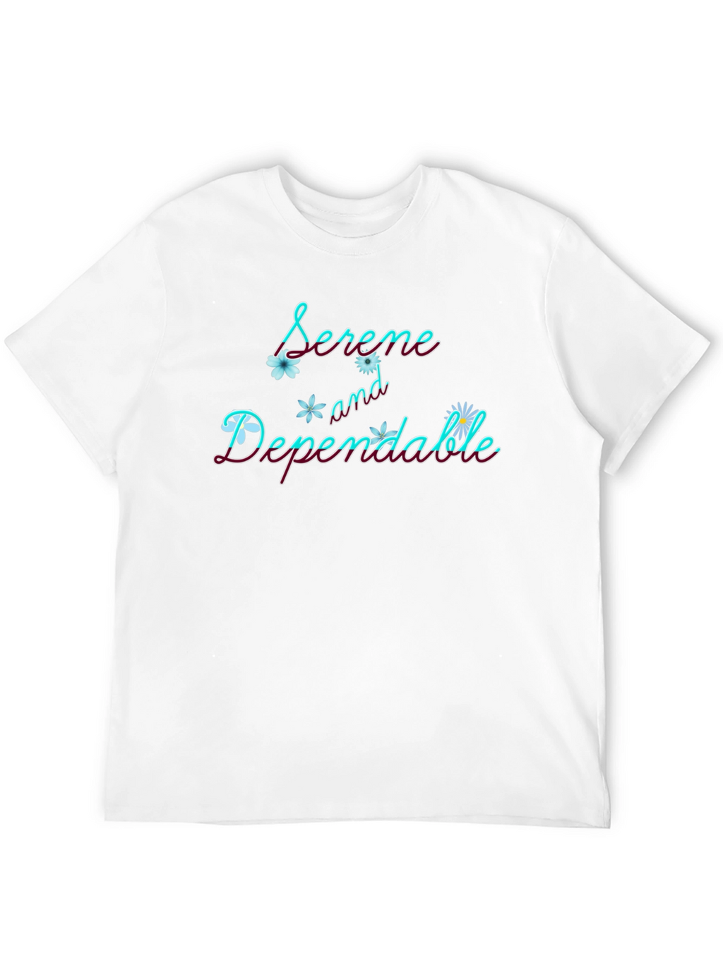 Serene & Dependable Black Graphic Tee