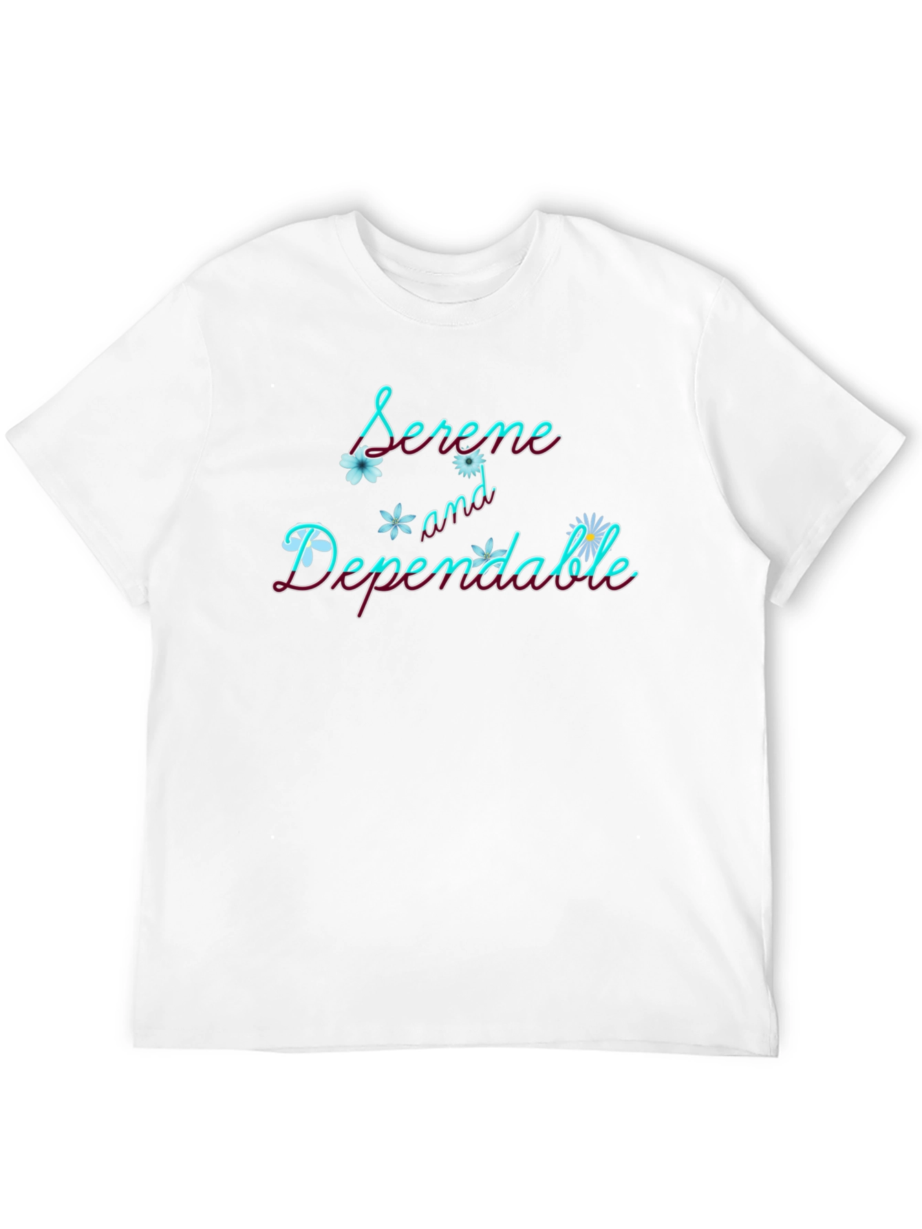 Serene & Dependable Black Graphic Tee