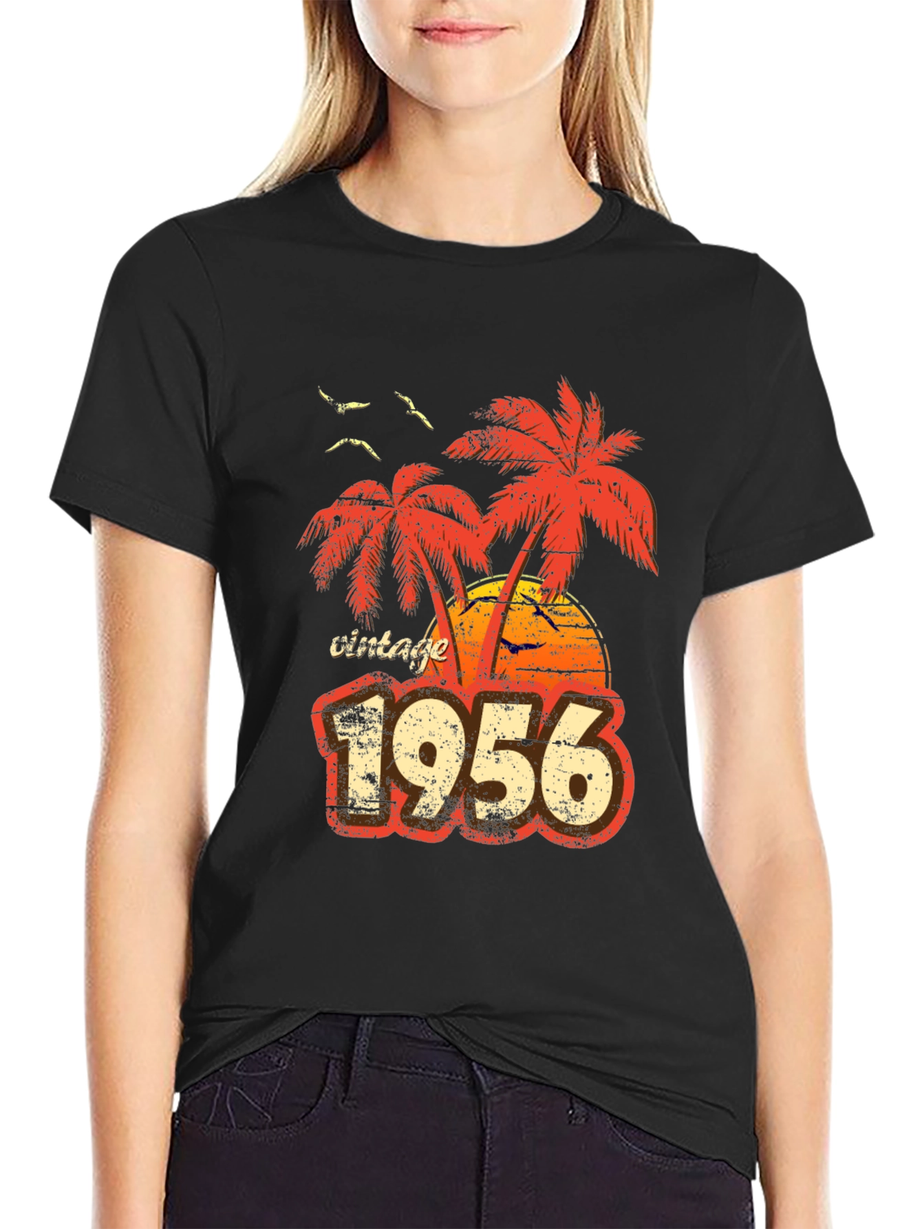Vintage 1956 Palm Tree Graphic T-Shirt