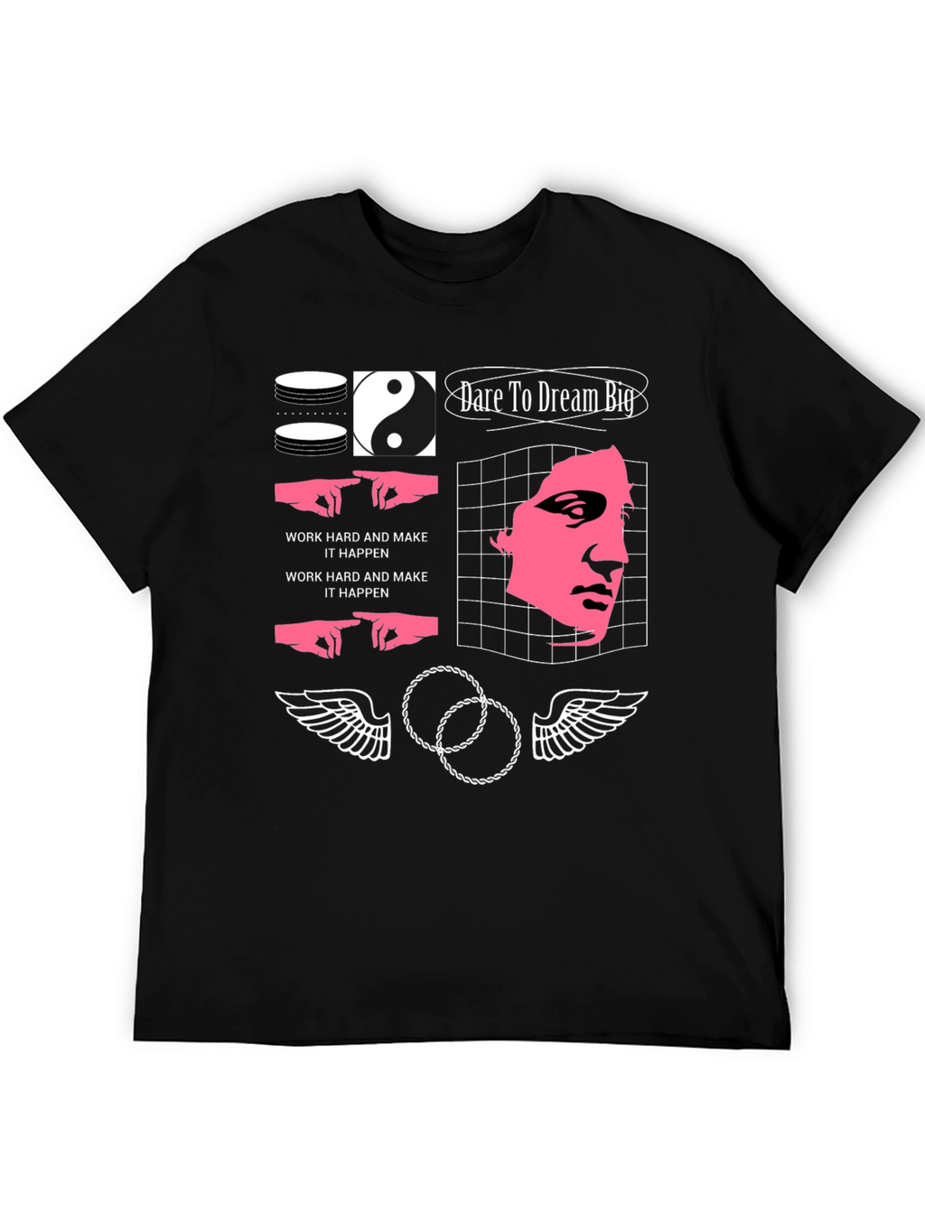 Dare To Dream Big Black Graphic Tee