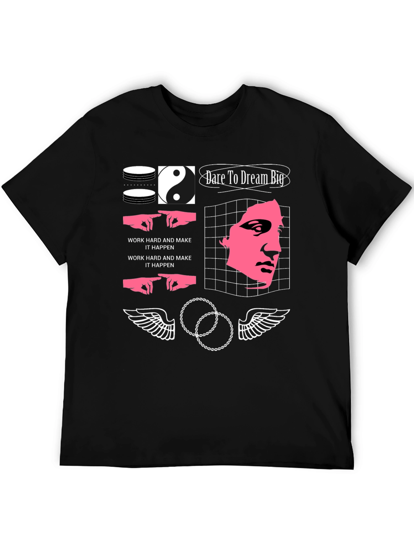 Dare To Dream Big Black Graphic Tee