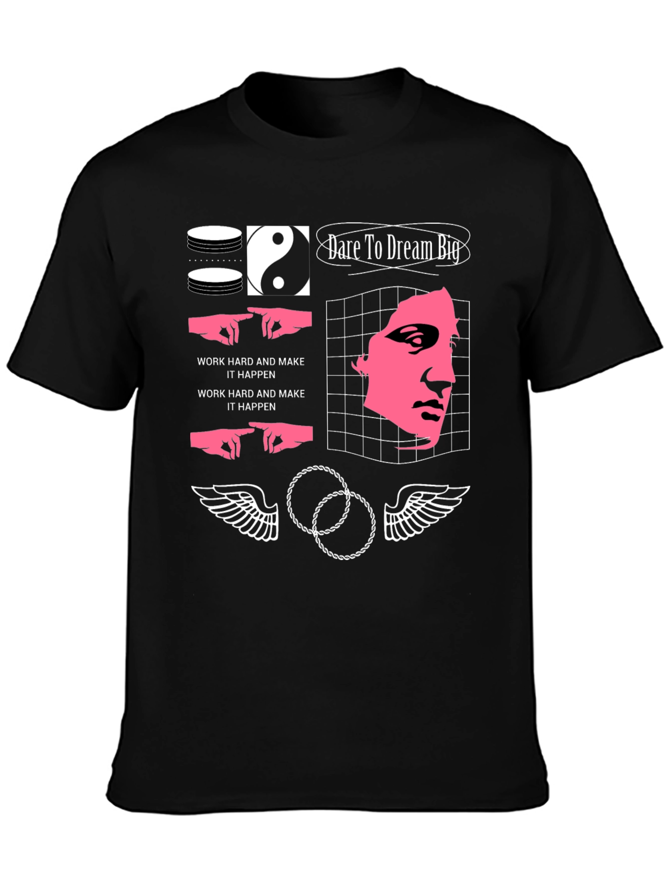 Dare To Dream Big Black Graphic Tee