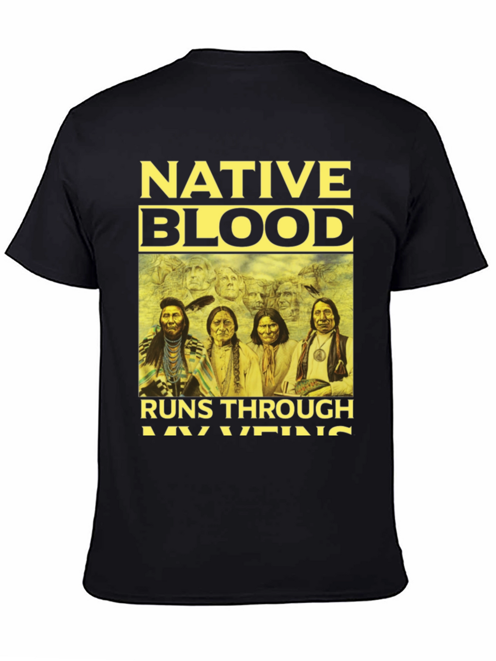 Native Blood Runs Through My Veins Graphic Tee