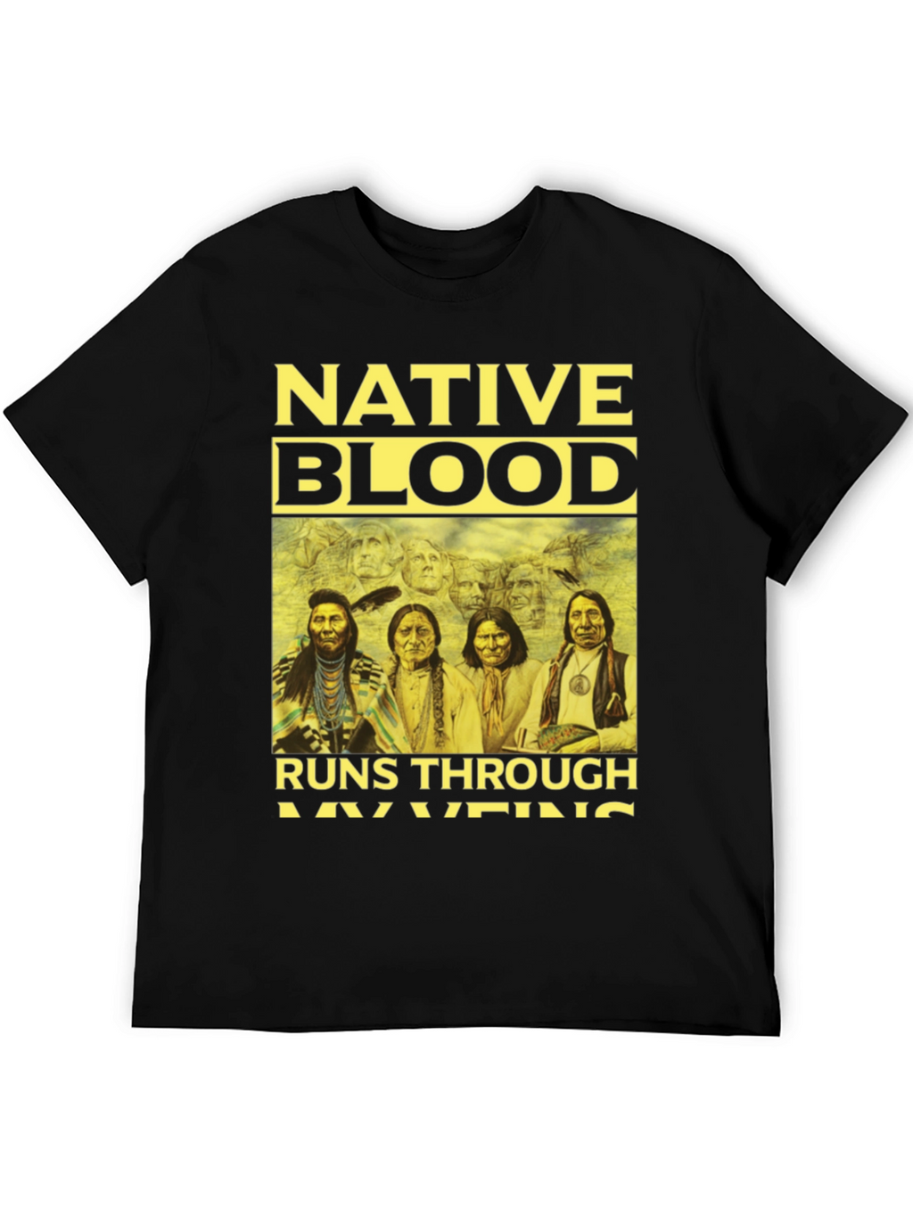 Native Blood Runs Through My Veins Graphic Tee