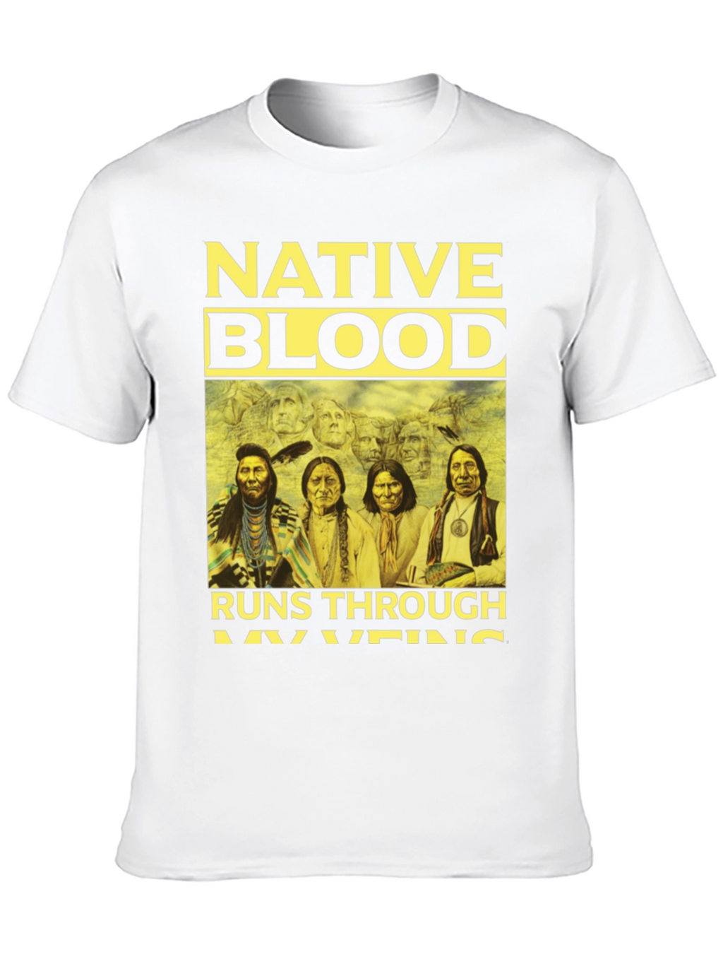Native Blood Runs Through My Veins Graphic Tee