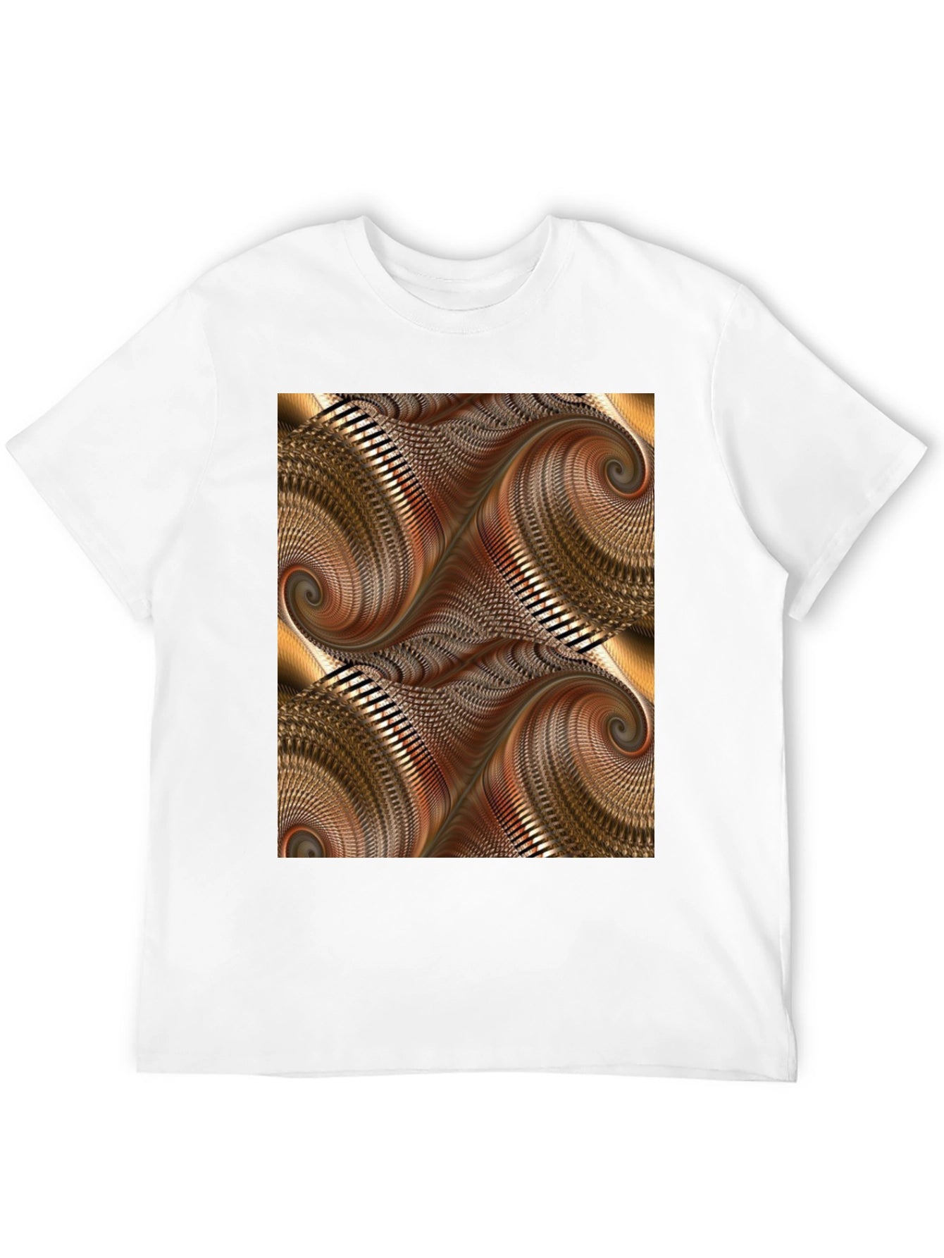 Abstract Swirl Graphic Print Black T-Shirt