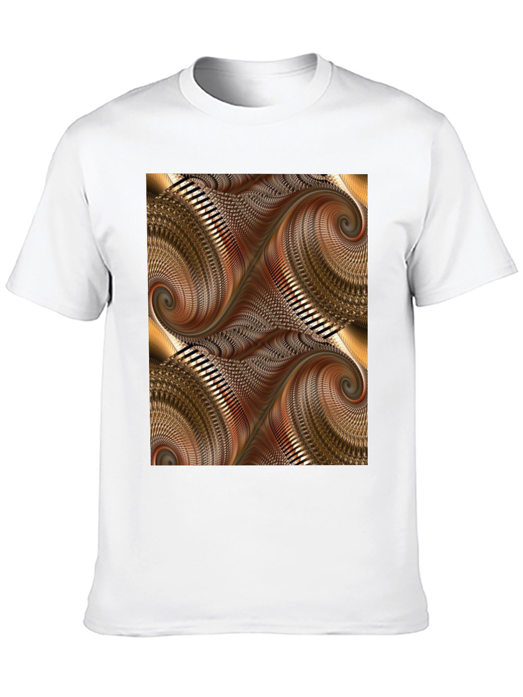 Abstract Swirl Graphic Print Black T-Shirt