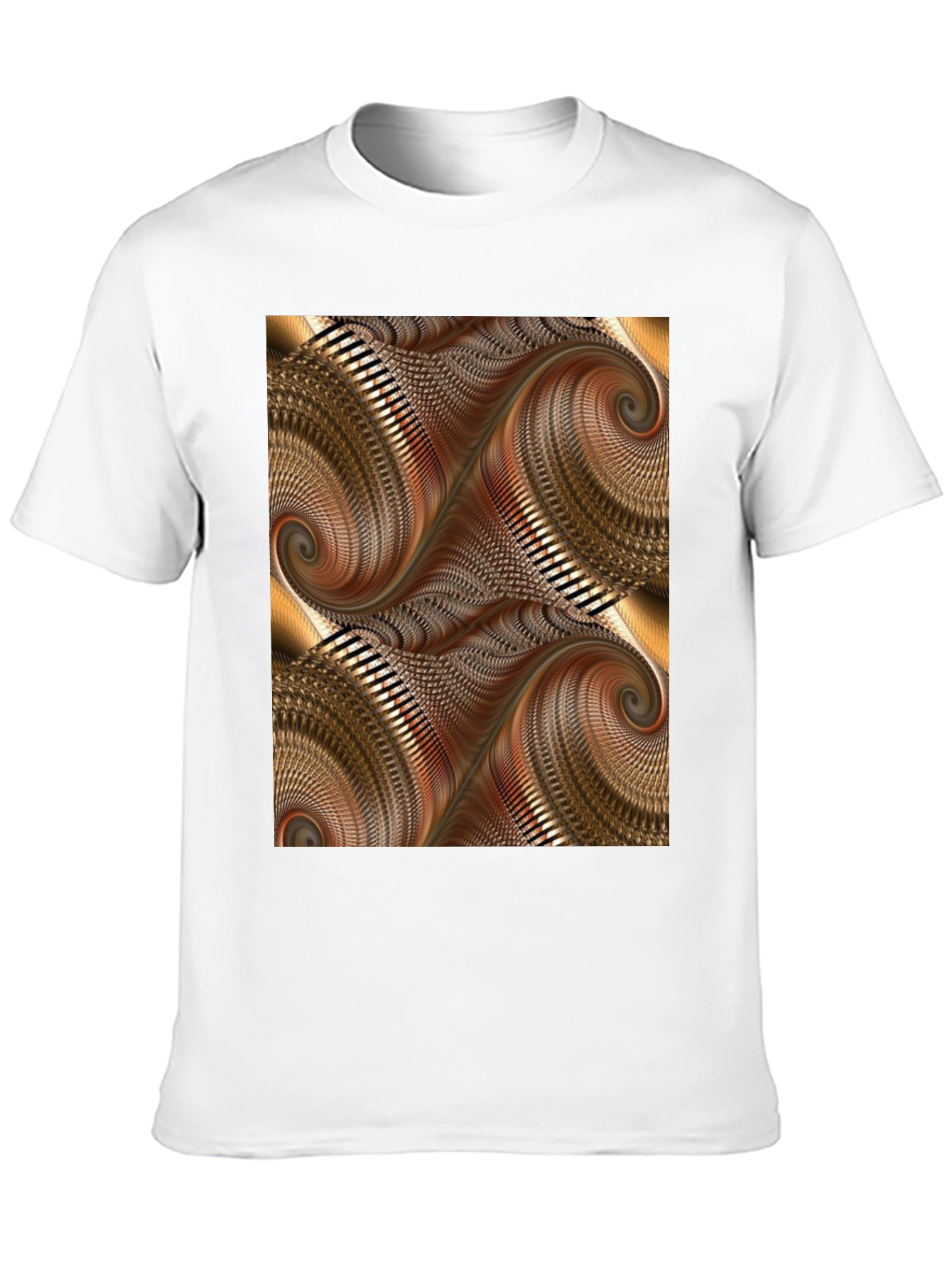 Abstract Swirl Graphic Print Black T-Shirt