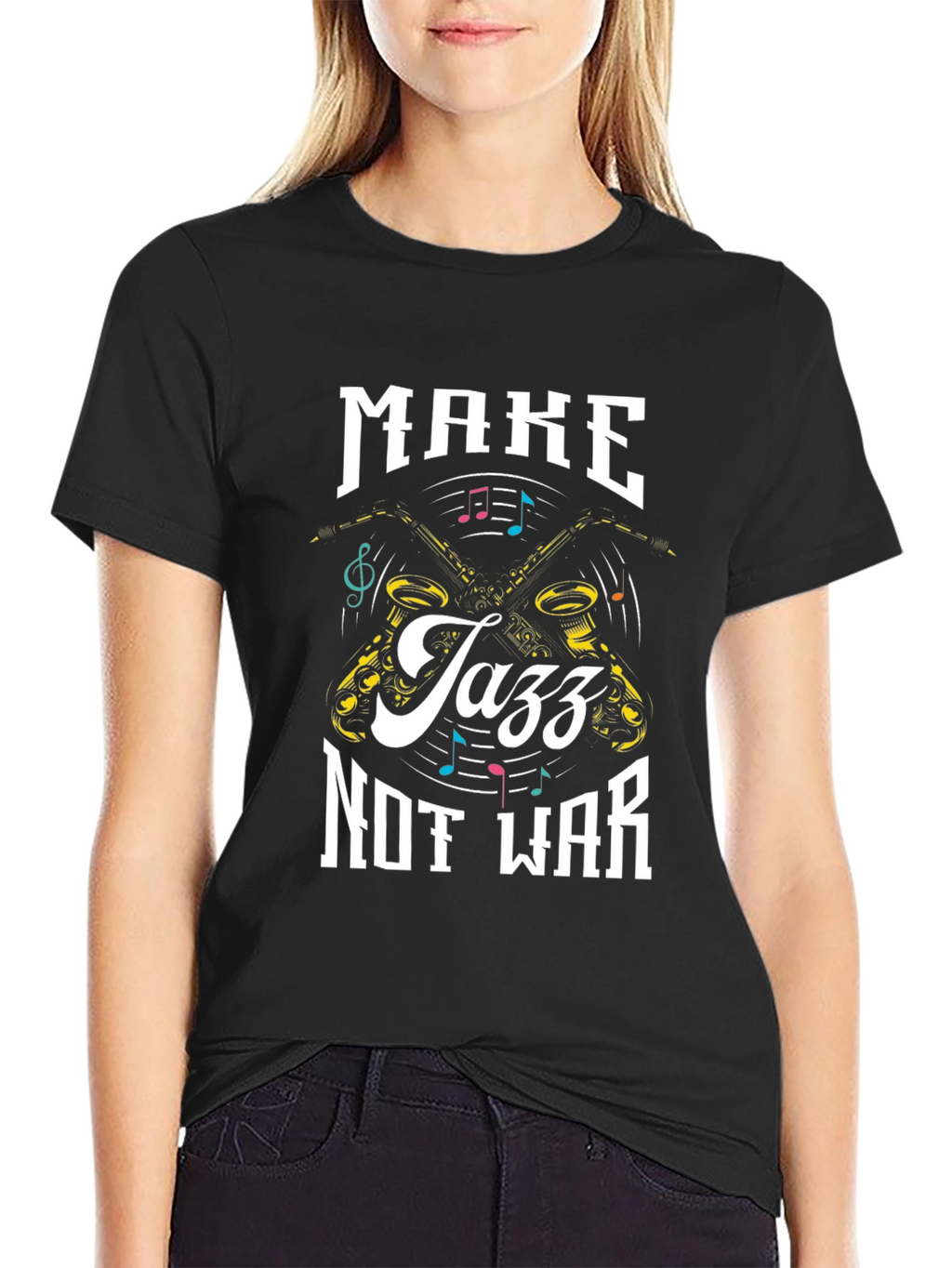 Make Jazz Not War Graphic Tee