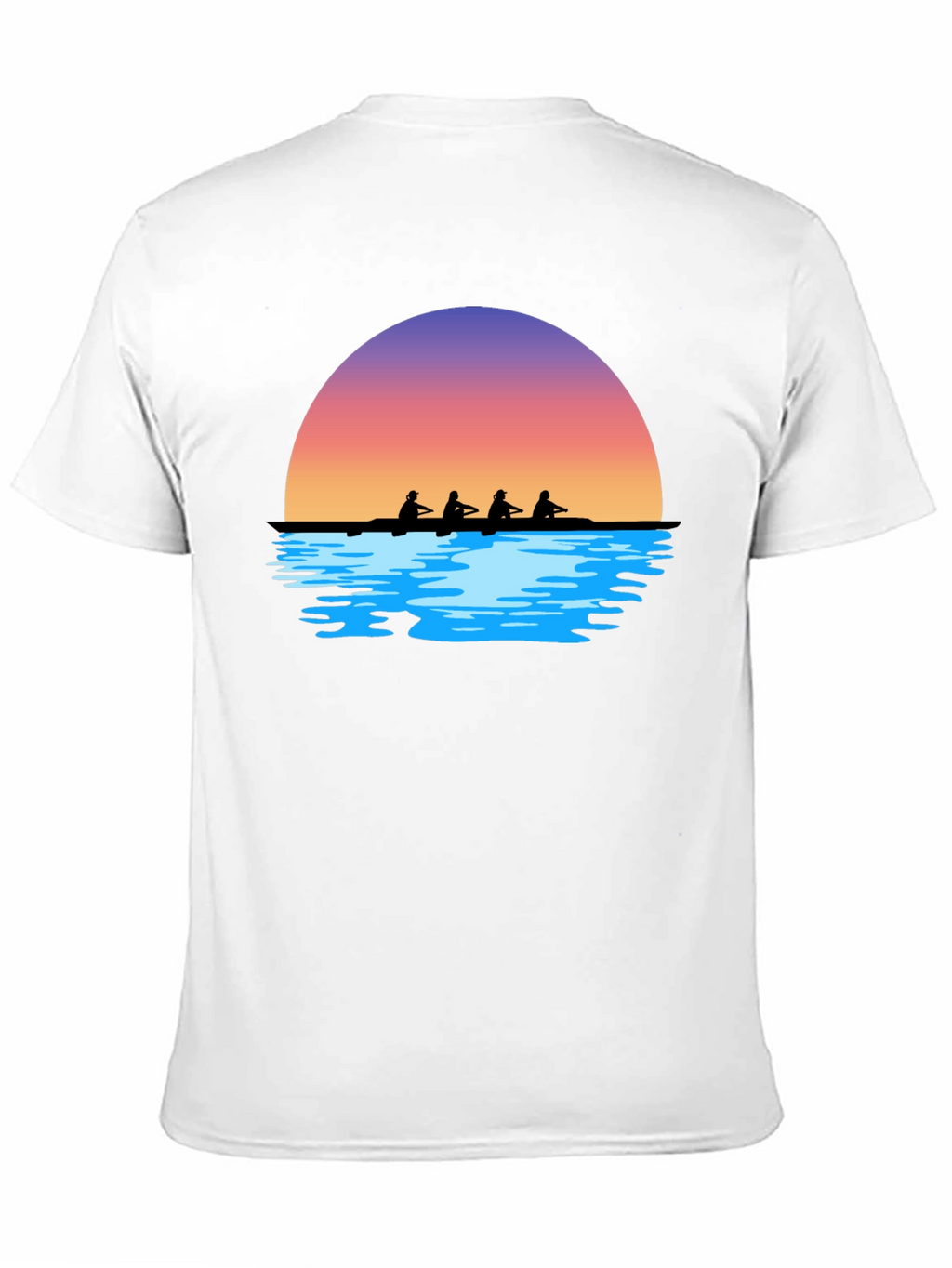 Sunset Rowers T-Shirt | Black Graphic Tee