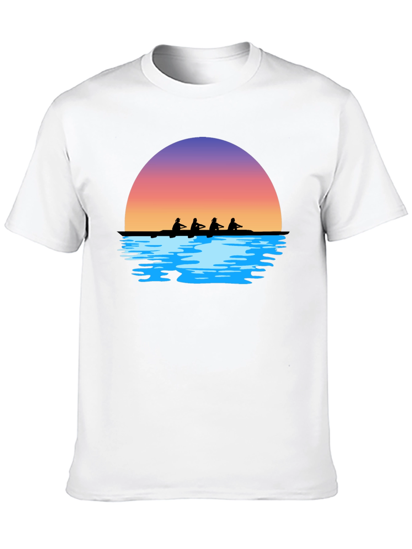 Sunset Rowers T-Shirt | Black Graphic Tee