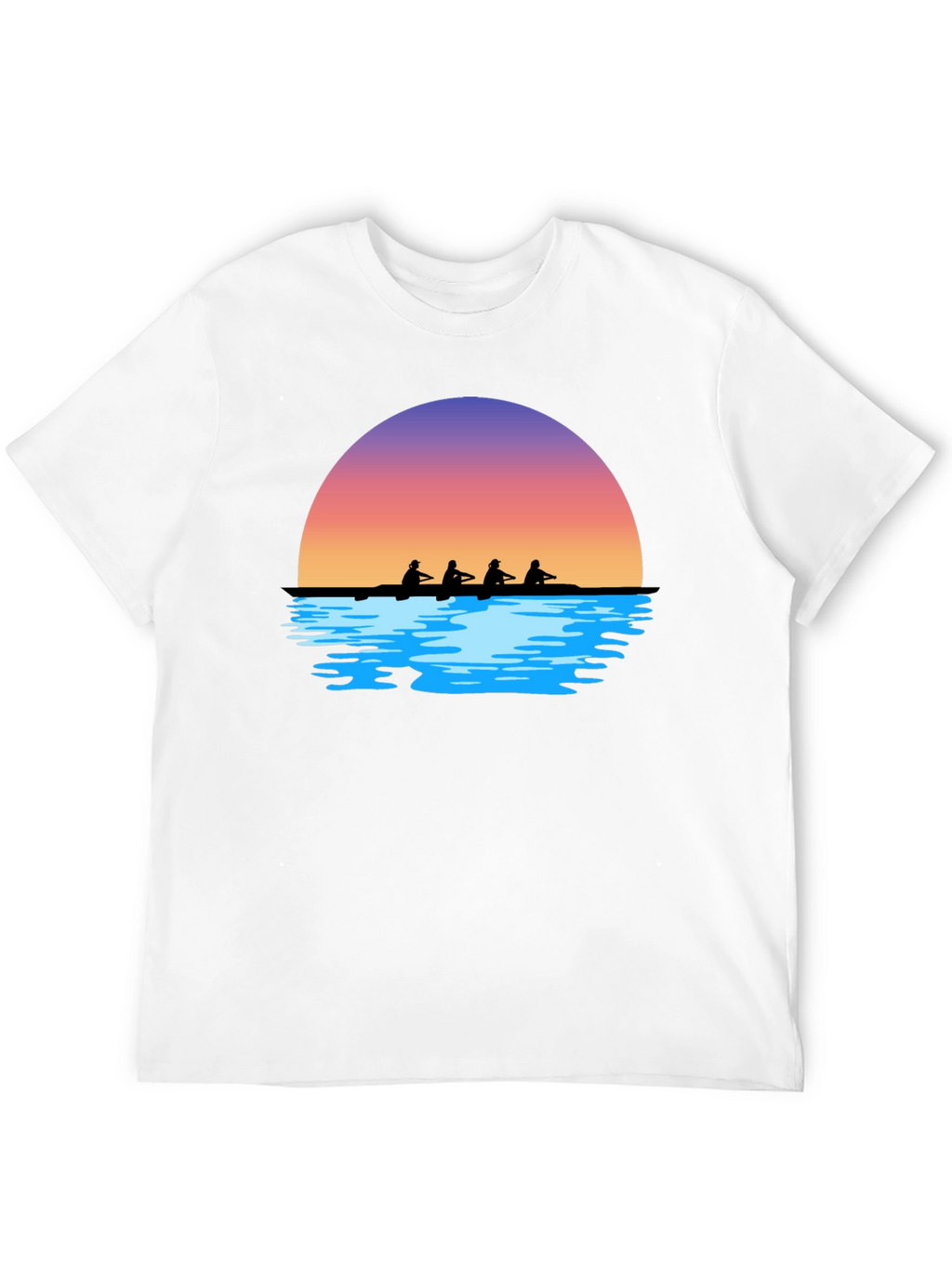 Sunset Rowers T-Shirt | Black Graphic Tee